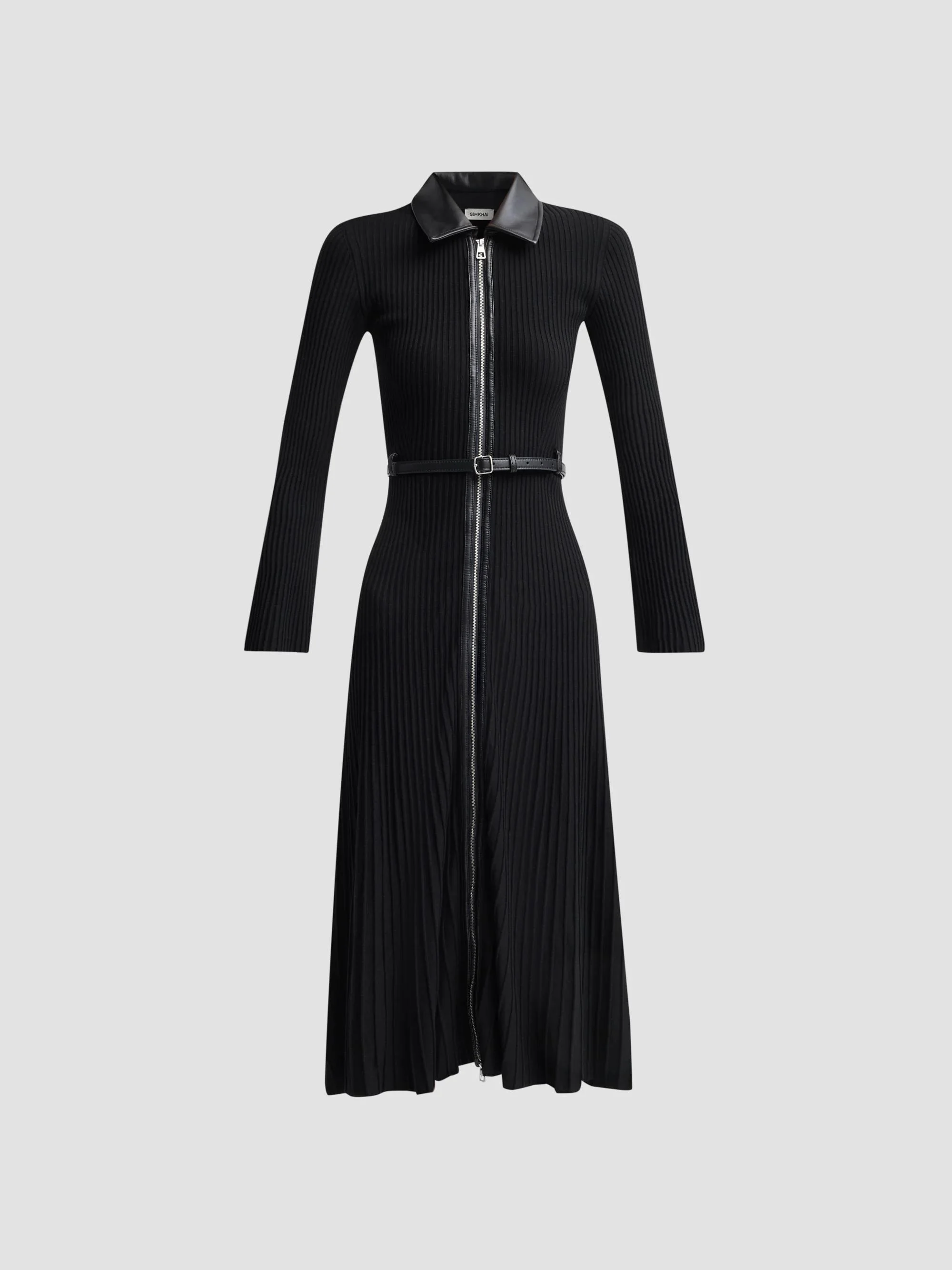 Women's Ismelle Pleated Midi Dress - Black - 1