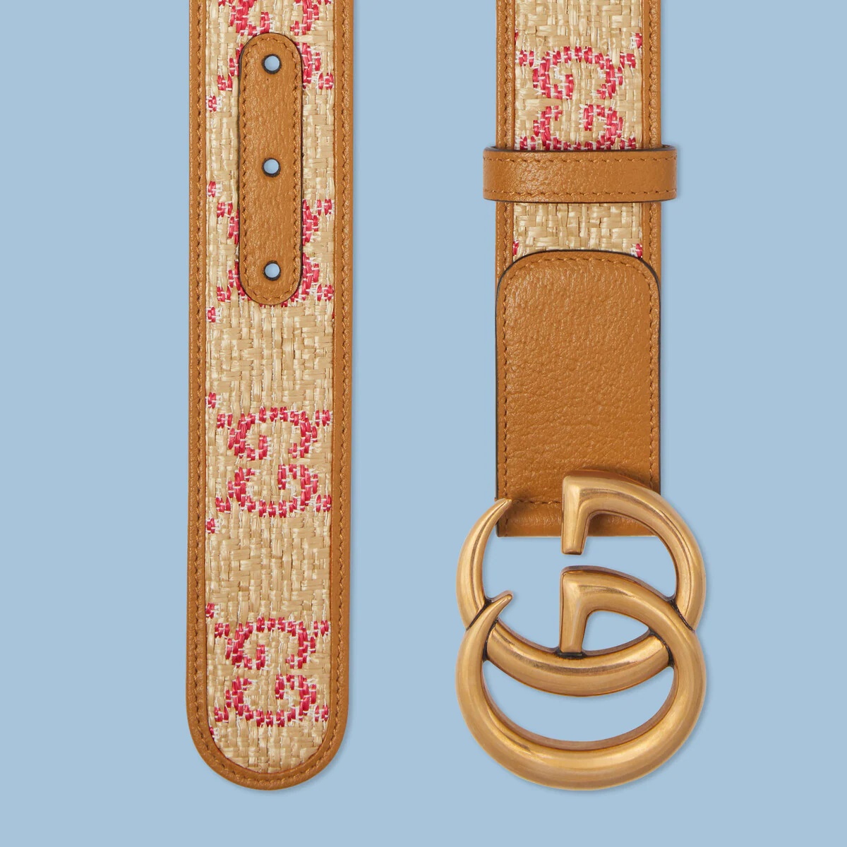 GG Marmont raffia wide belt - 2