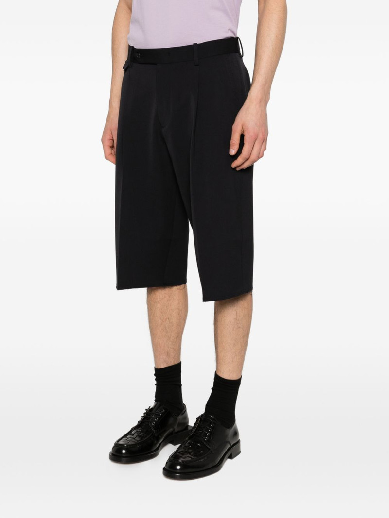 pleated frayed tailored shorts 3