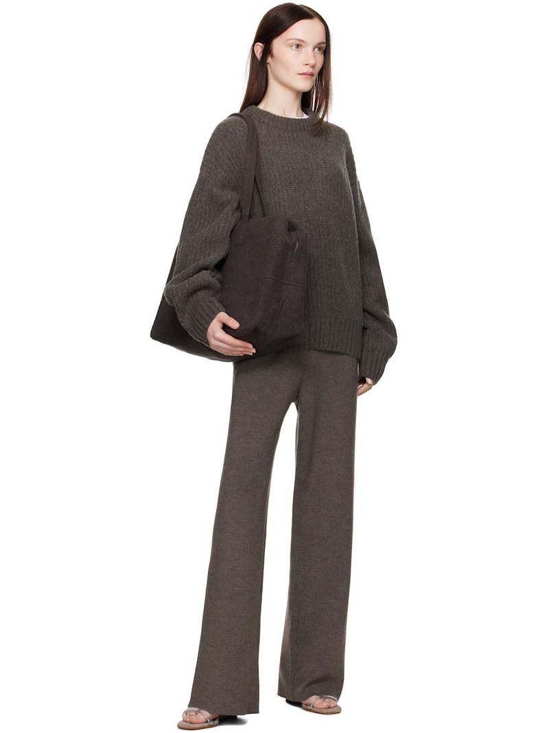 AYA MUSE Taupe Crewneck Sweater outlook