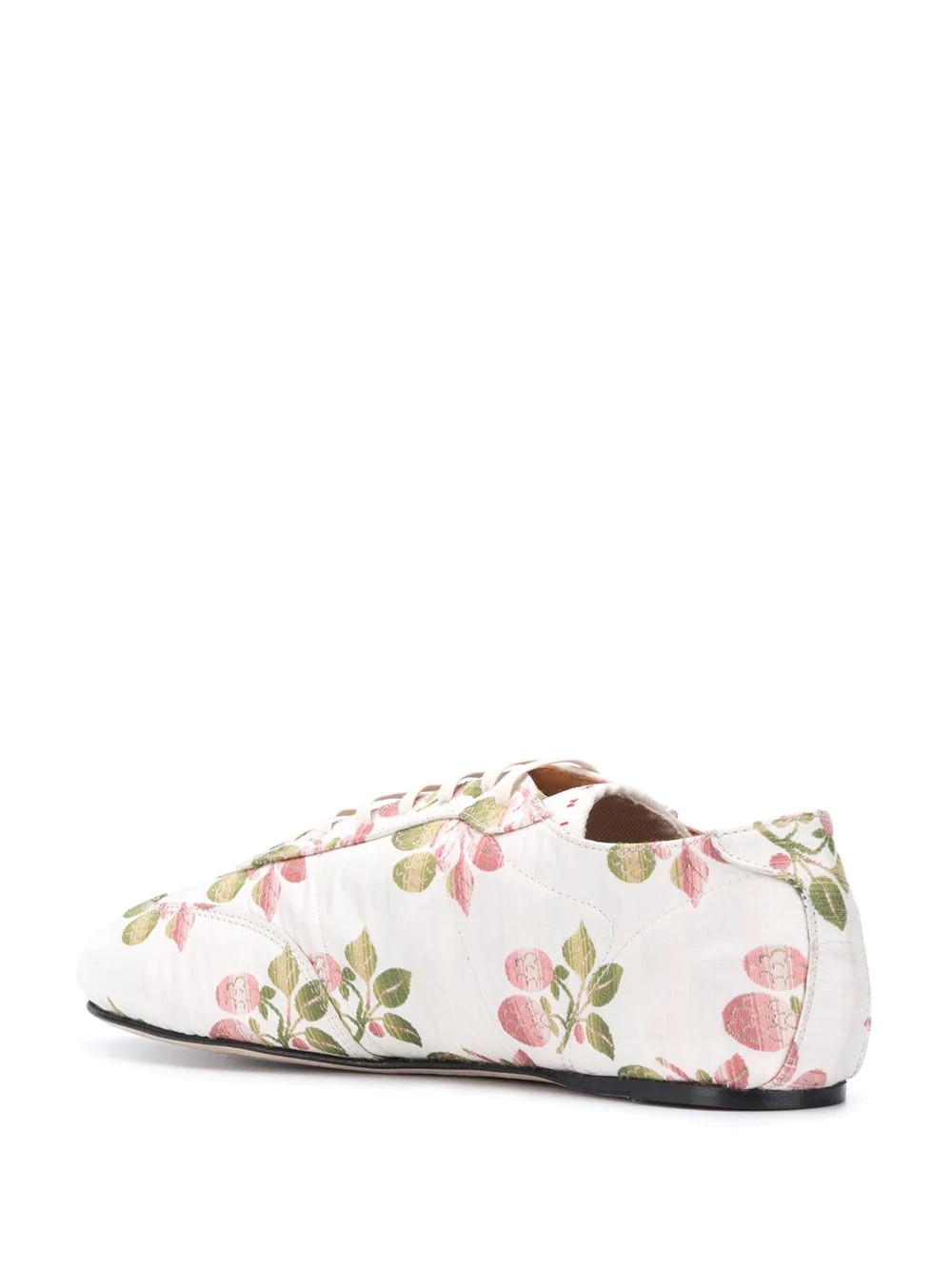 floral jacquard low-top sneakers - 3