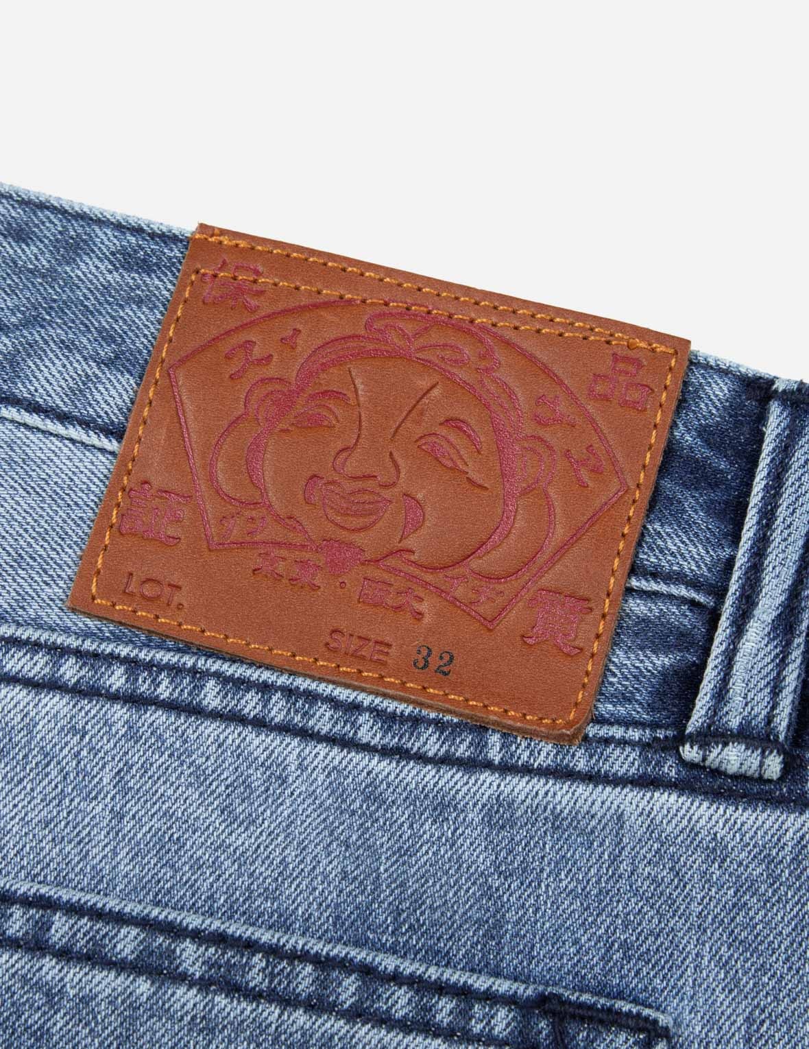 Distressed Daicock Straight Fit Washed Jeans - 12