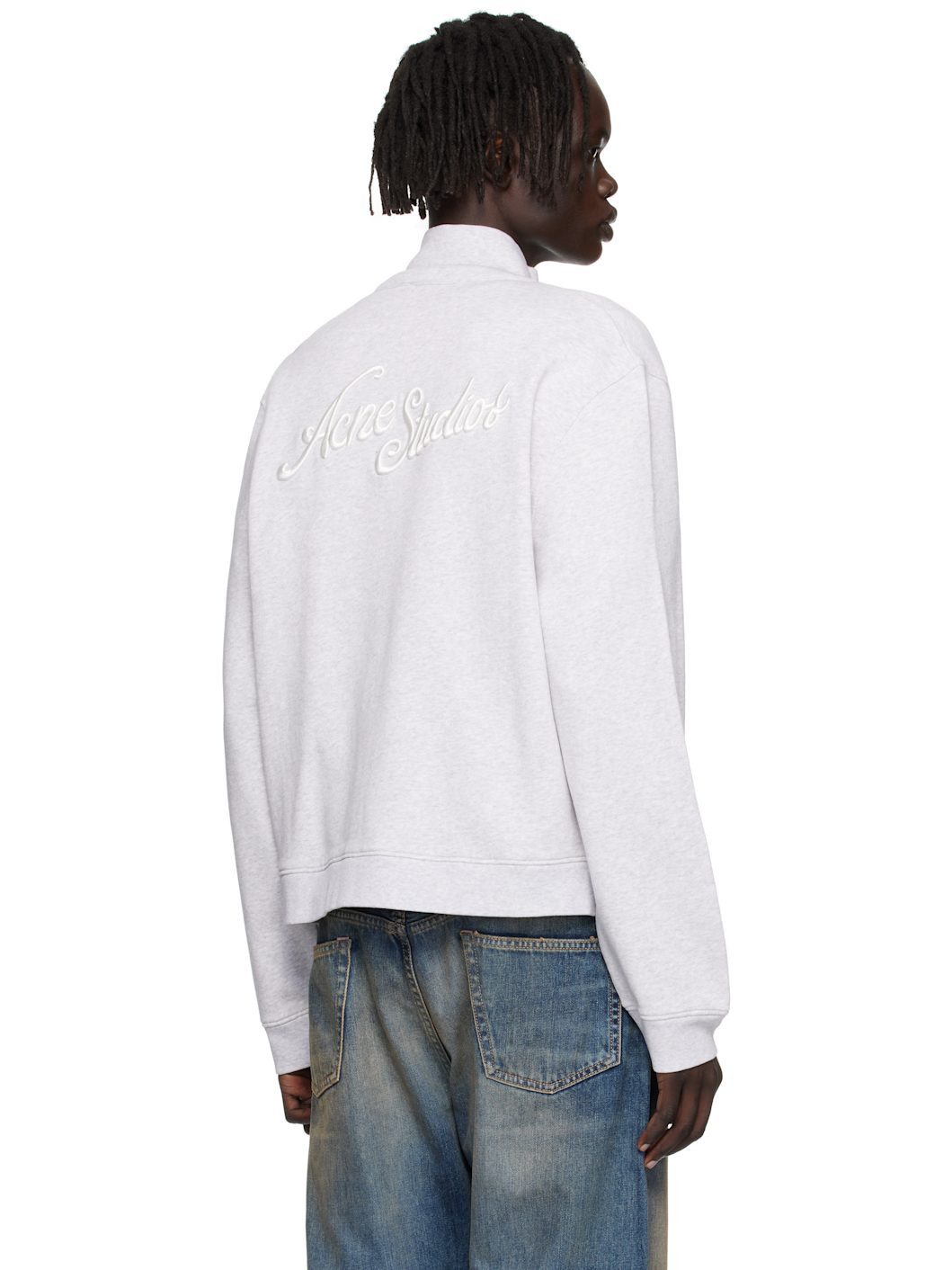 Gray Zip-Up Sweatshirt - 3