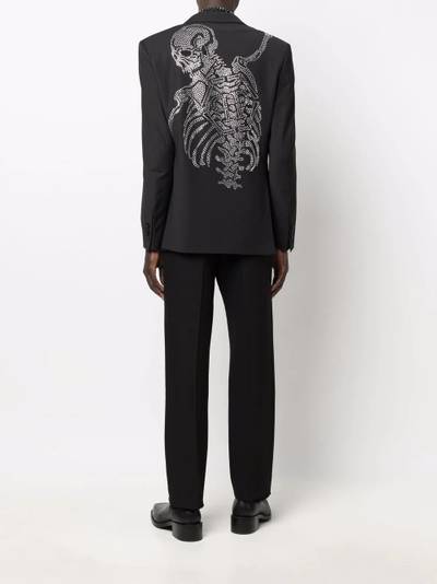 PHILIPP PLEIN crystal skeleton Gigolò fit blazer outlook