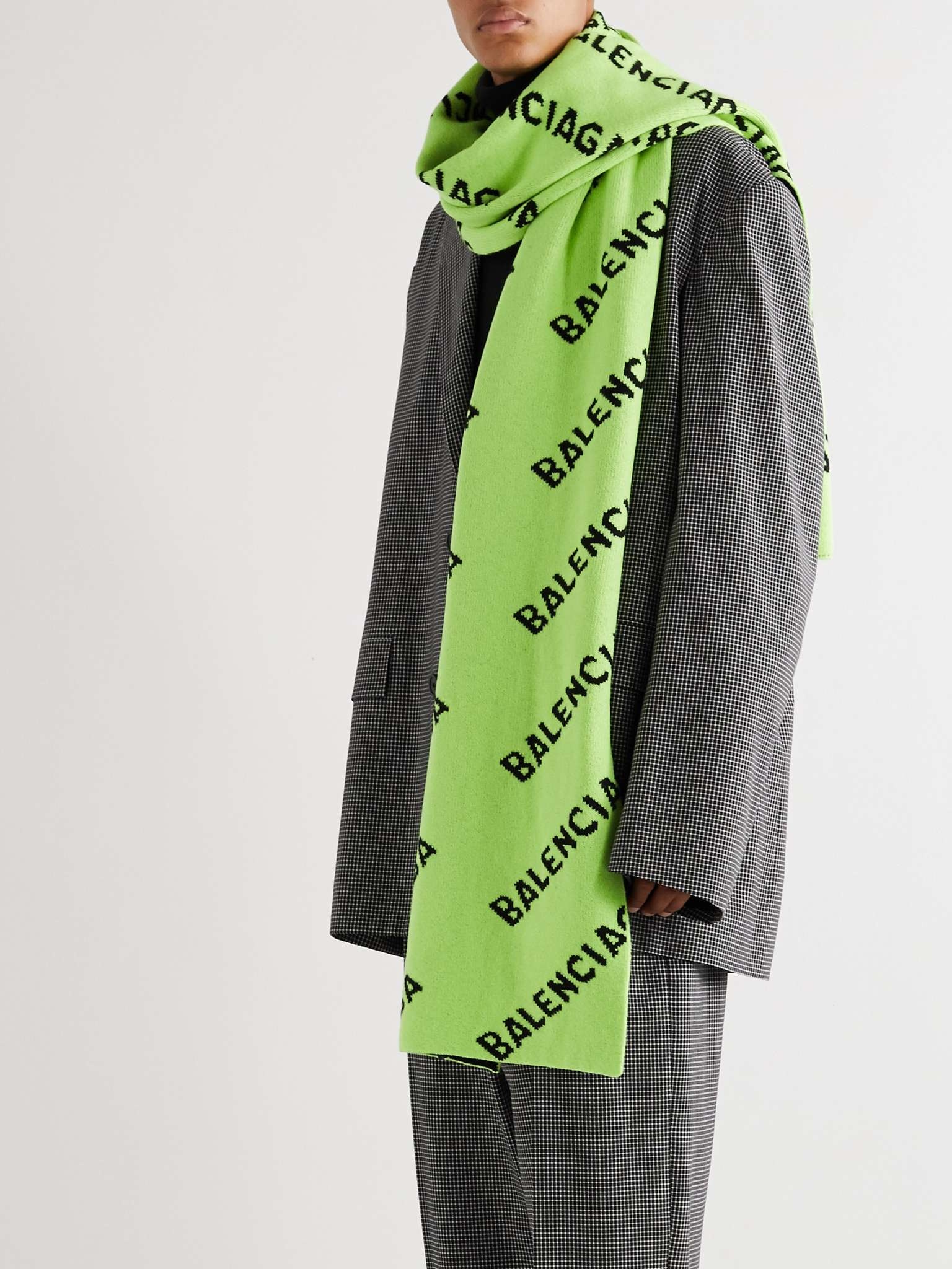 Logo-Jacquard Wool-Blend Scarf - 2