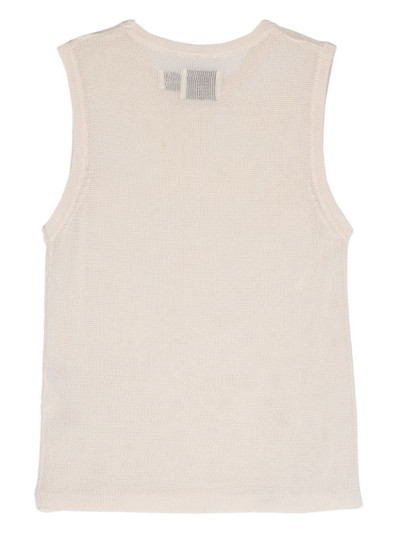 FENG CHEN WANG open-knit cotton-blend vest outlook