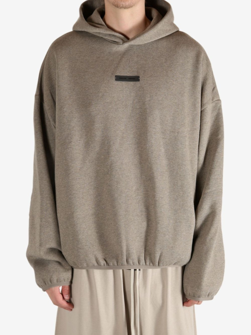 ESSENTIALS logo-patch hoodie outlook