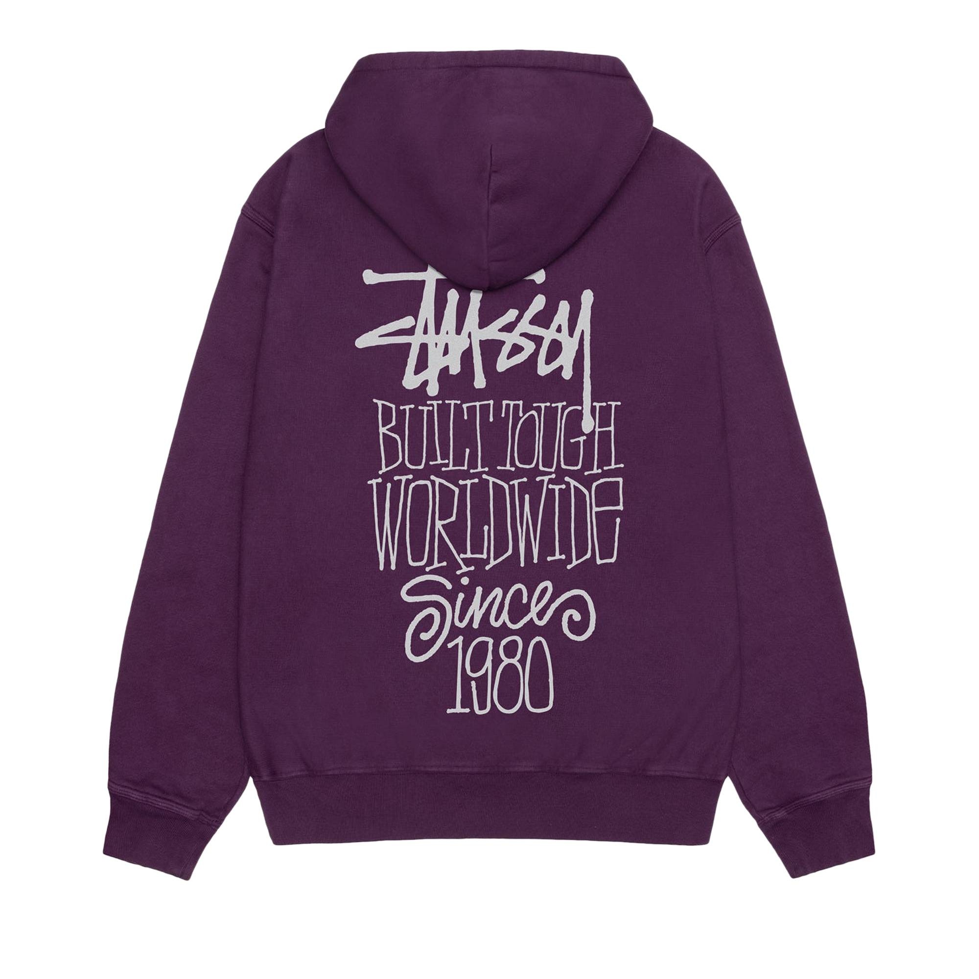 Stussy Pigment Dyed Built Tough Hoodie 'Purple' - 2