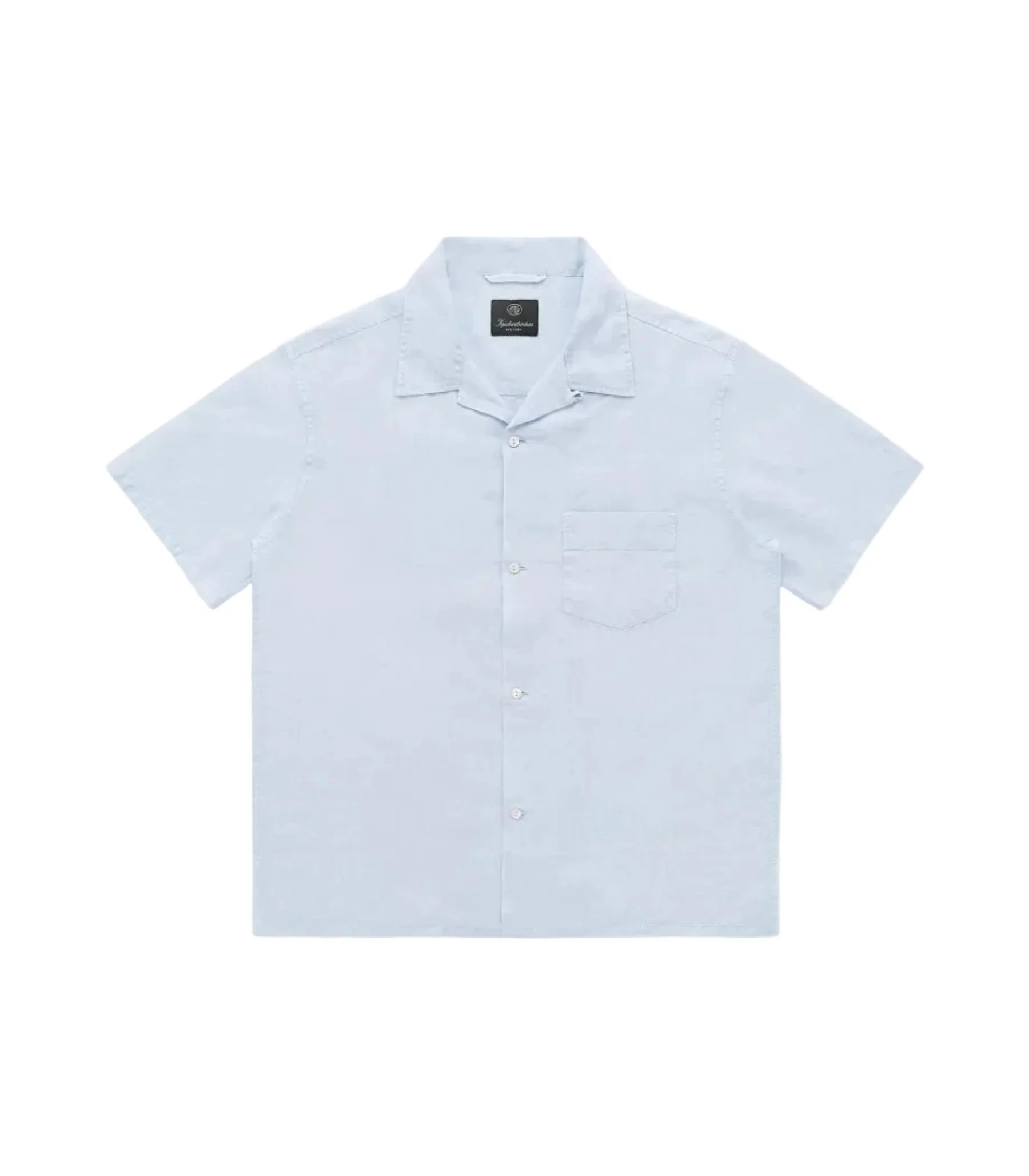 Marina Linen Short Sleeve Shirt Sky - 1
