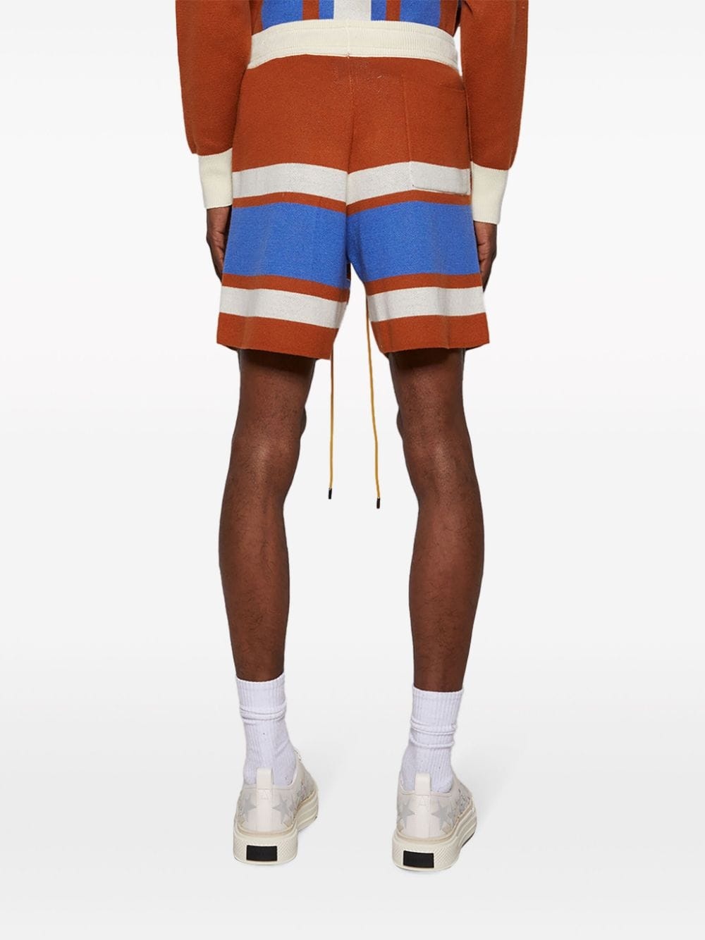 panelled knit shorts - 5