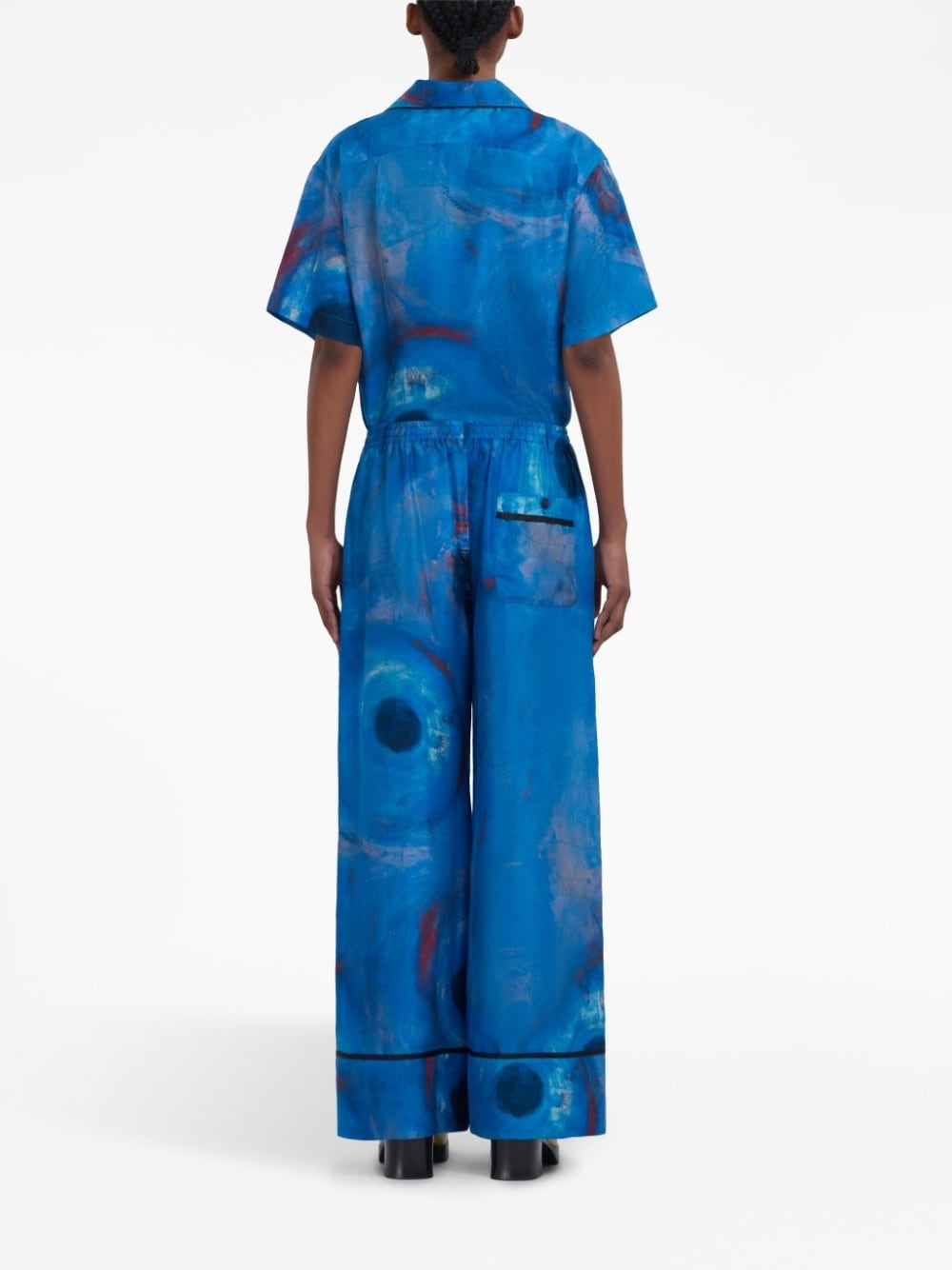 high-waist wide-leg trousers - 4