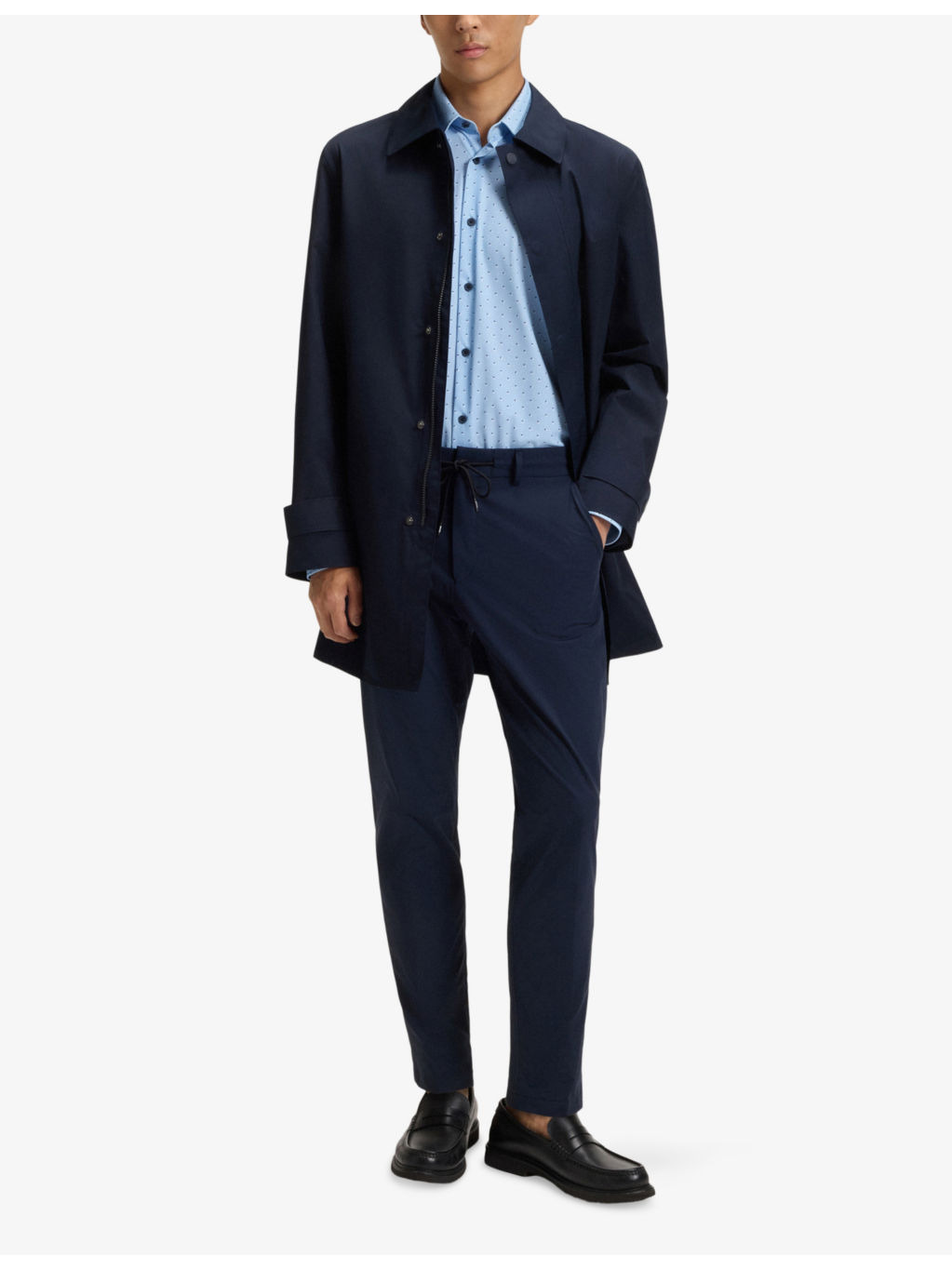 Long-Sleeved Slim-Fit Stretch-Jersey Shirt - 2