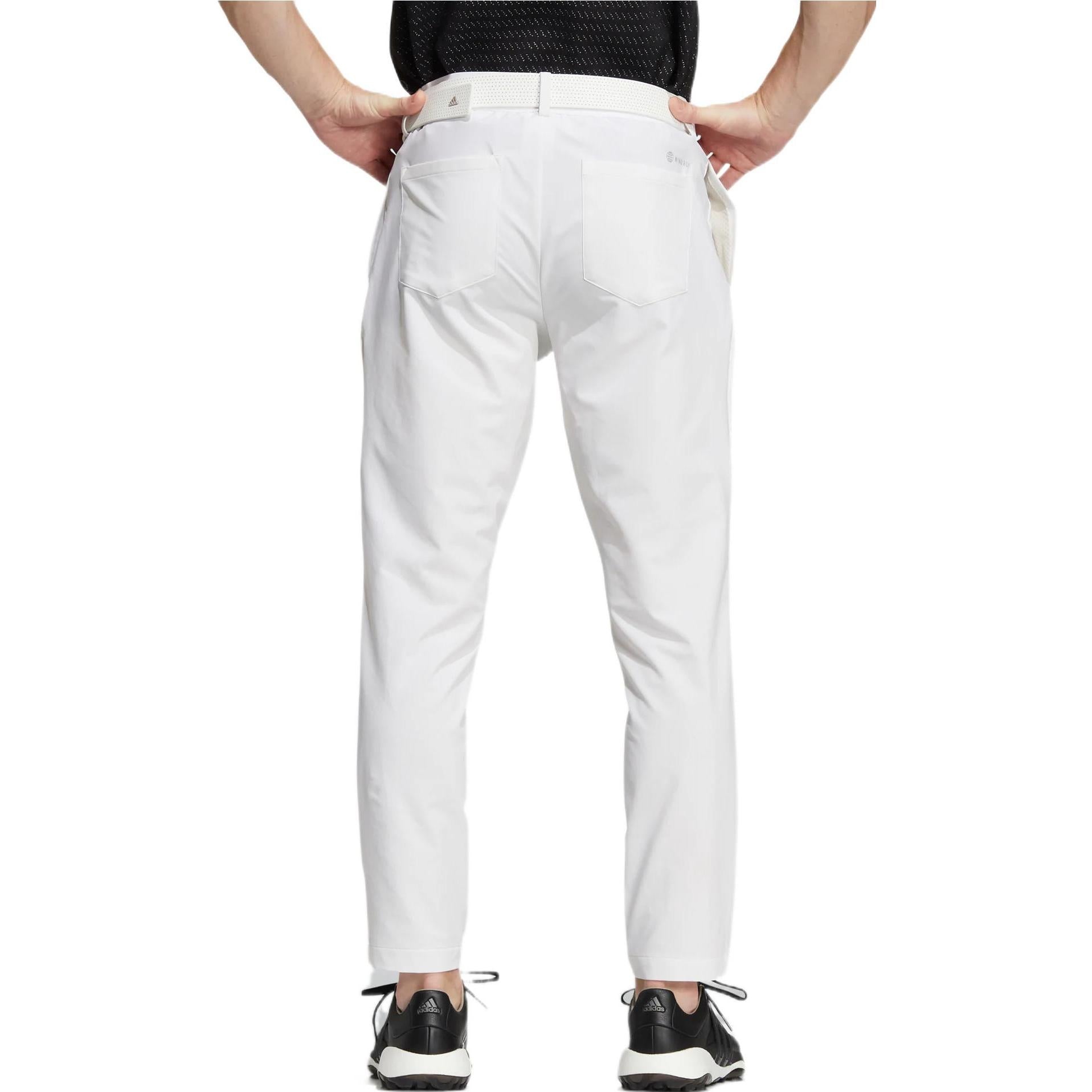 Men's adidas Solid Color Cone Pants Sports Pants/Trousers/Joggers White HB3586 - 3