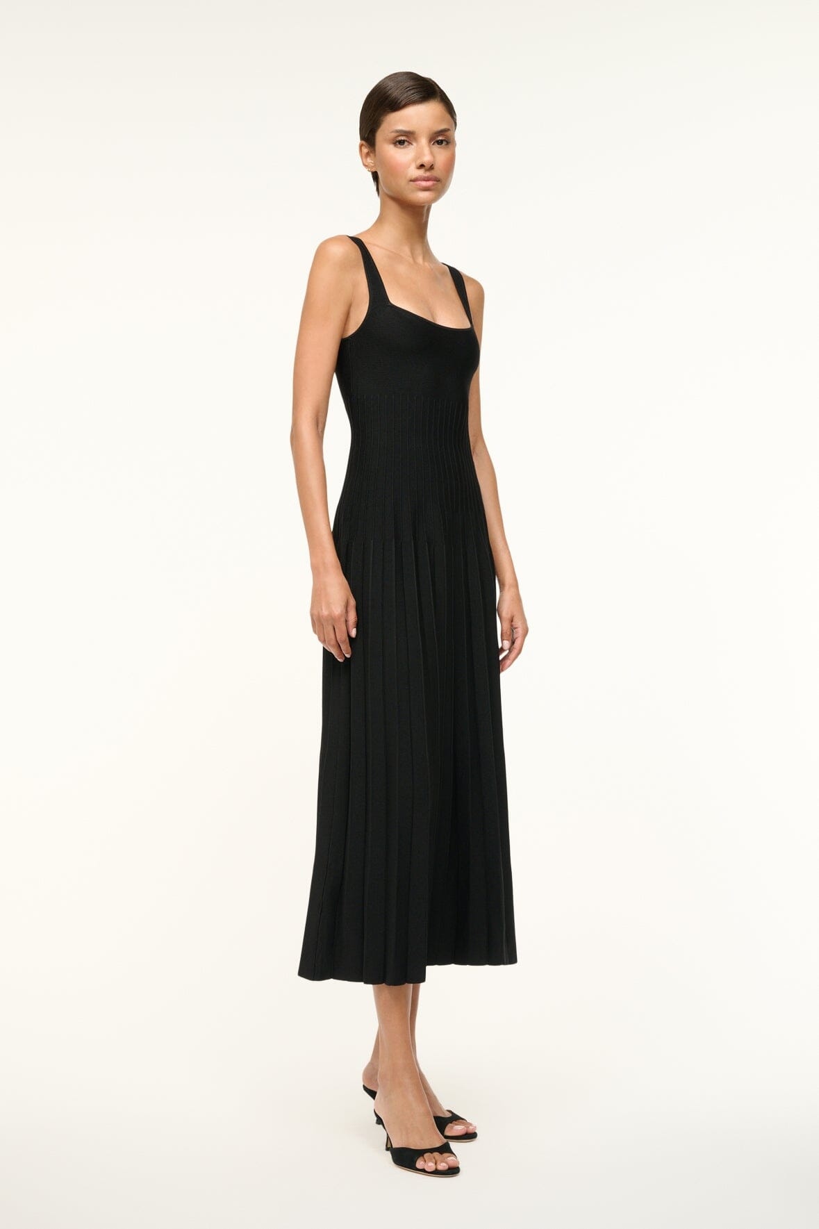 STAUD ELLISON DRESS BLACK - 3