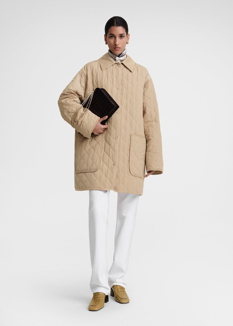 Totême Quilted barn jacket biscuit outlook