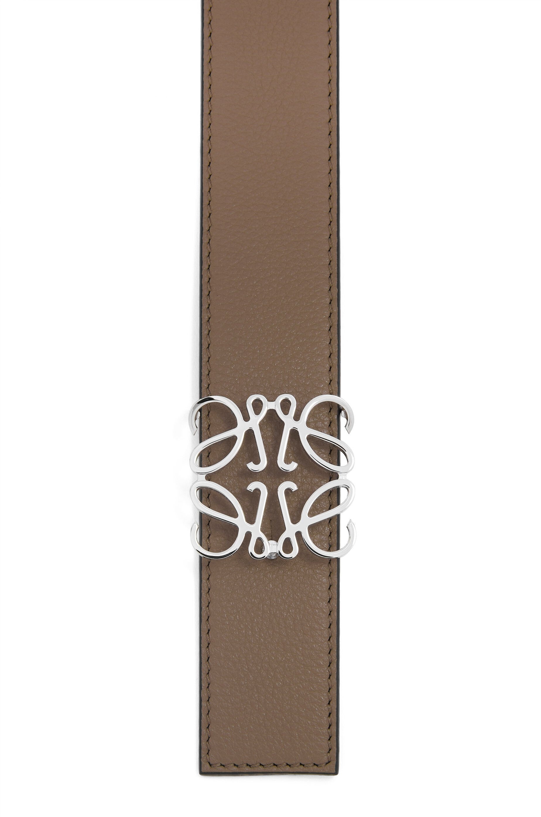 Reversible Anagram belt in soft grained calfskin and smooth calfskin - 3