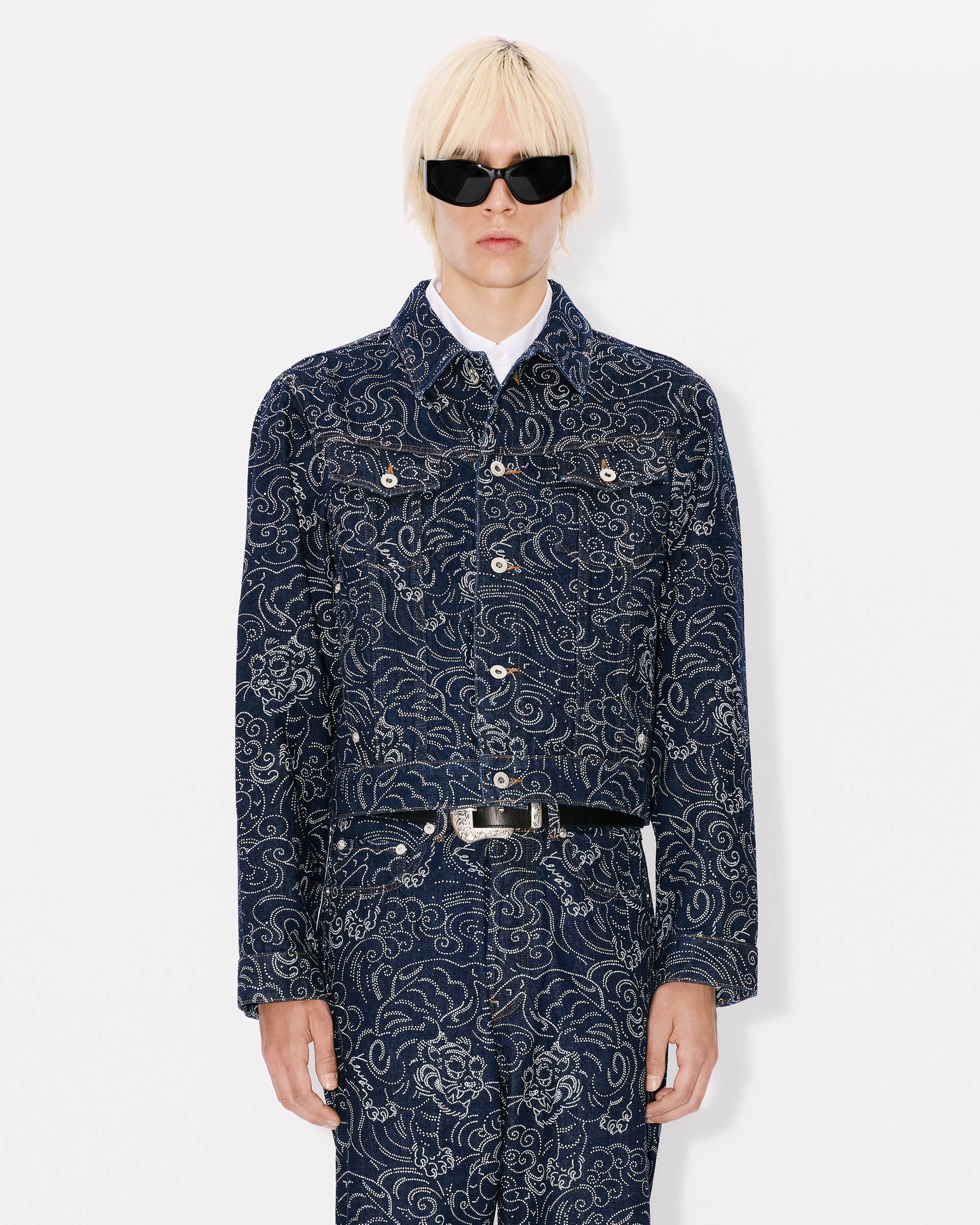 'KENZO Star Tiger' trucker jacket in japanese denim - 4