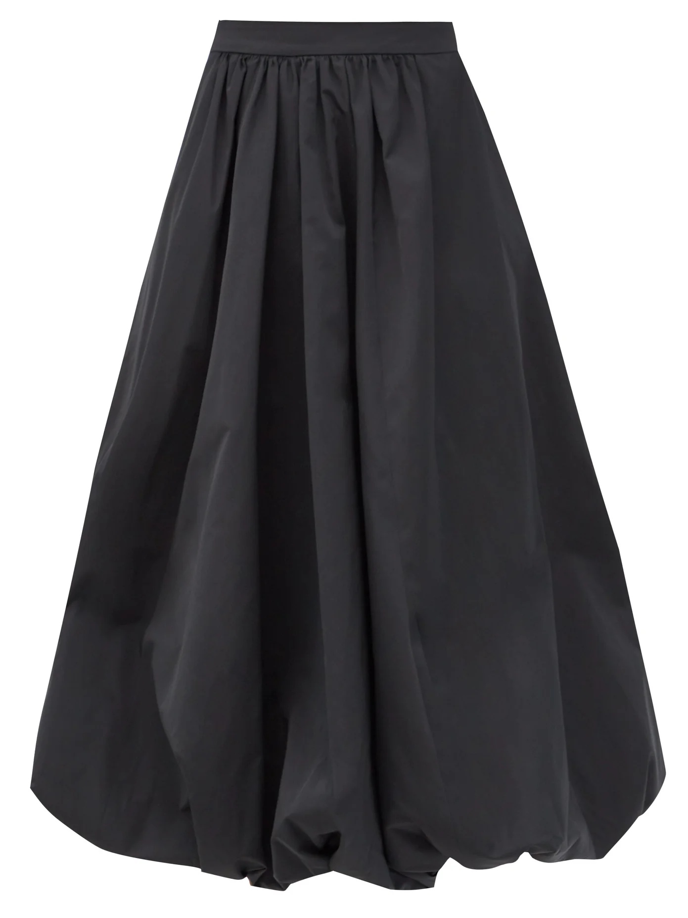 Sash-waist taffeta bubble-hem skirt - 1