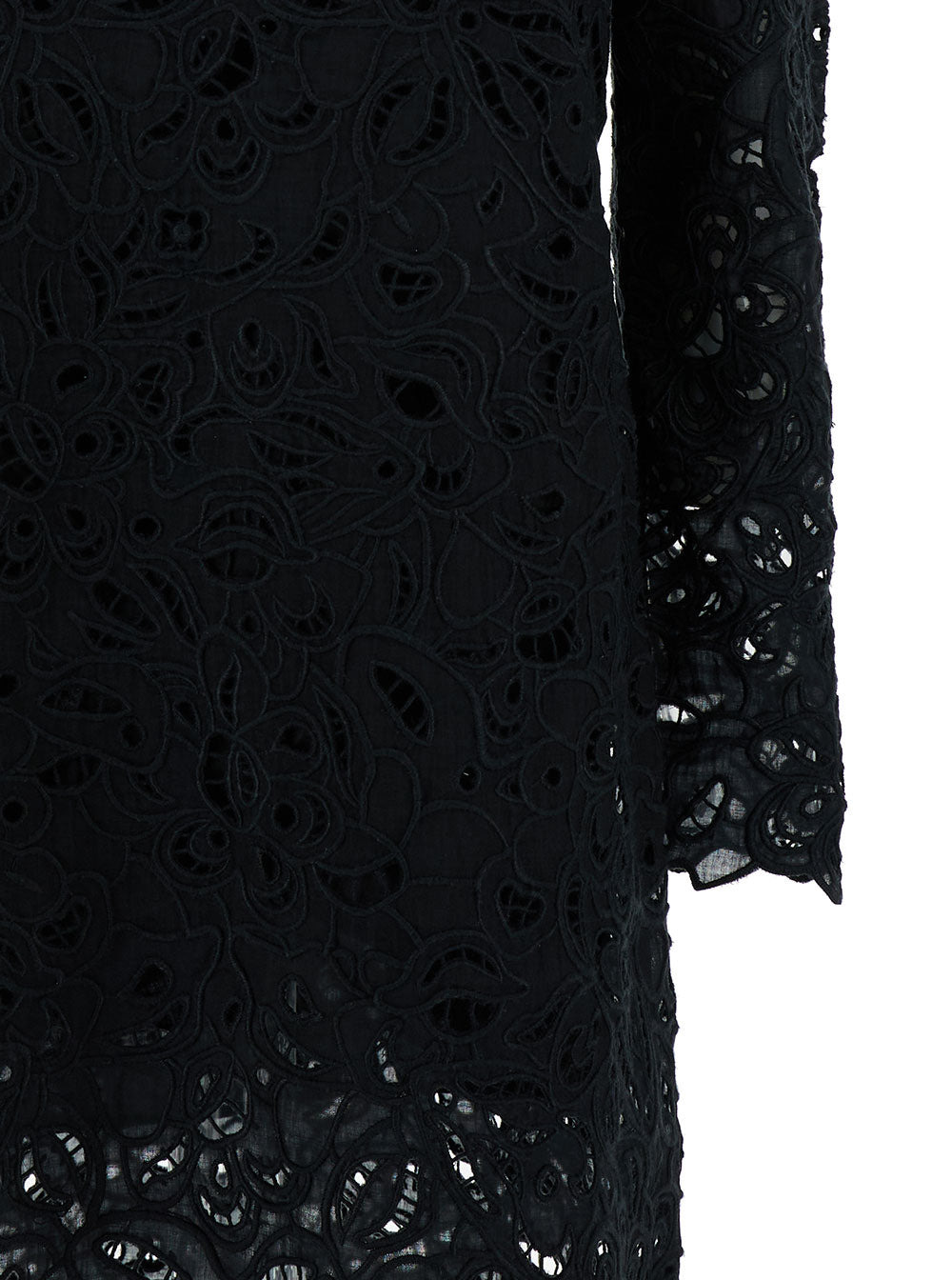 Isabel Marant Women 'Daphne' Mini Black Dress With Flower Embroidery In Guipure Woman - 3