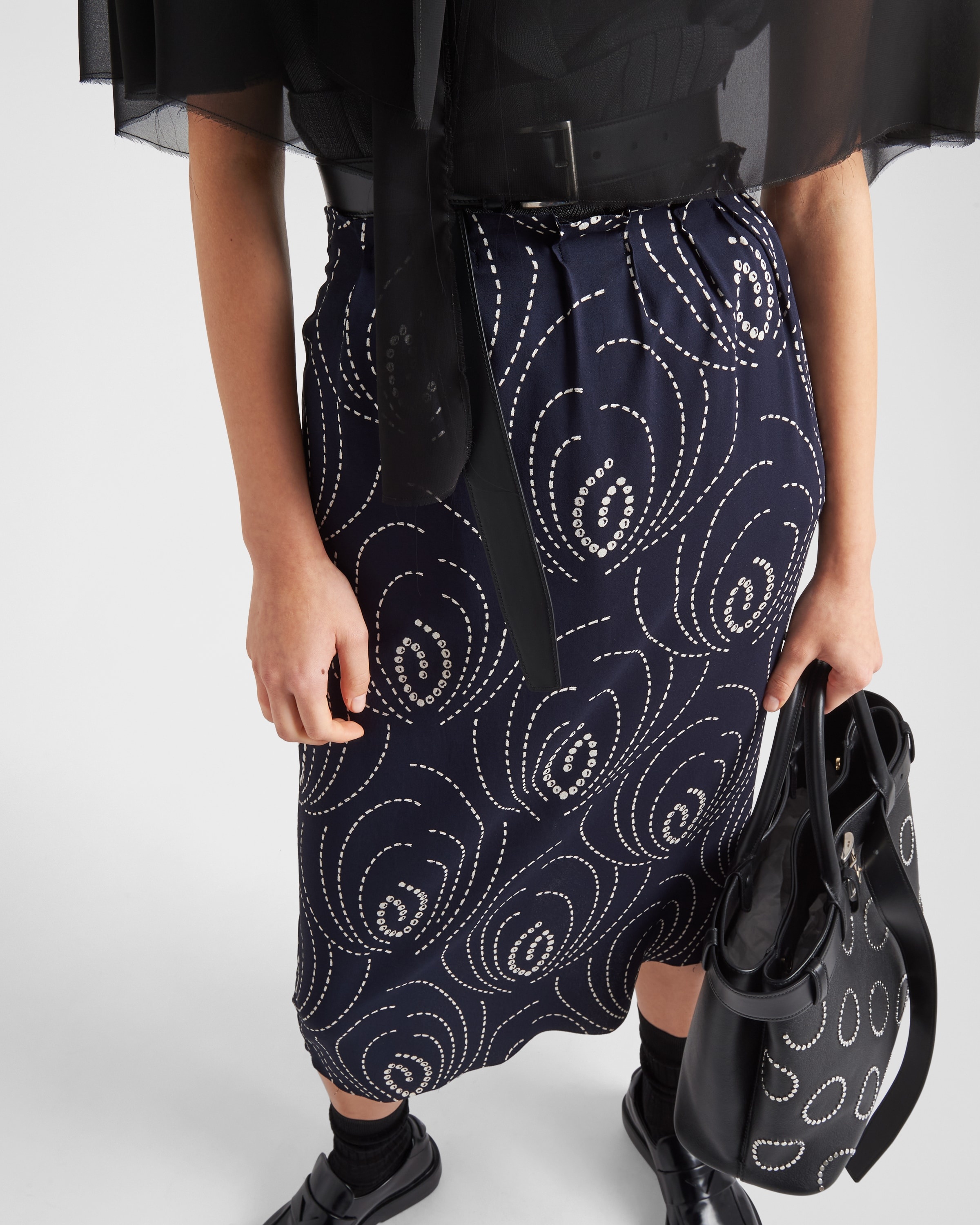 Printed sablé skirt - 3
