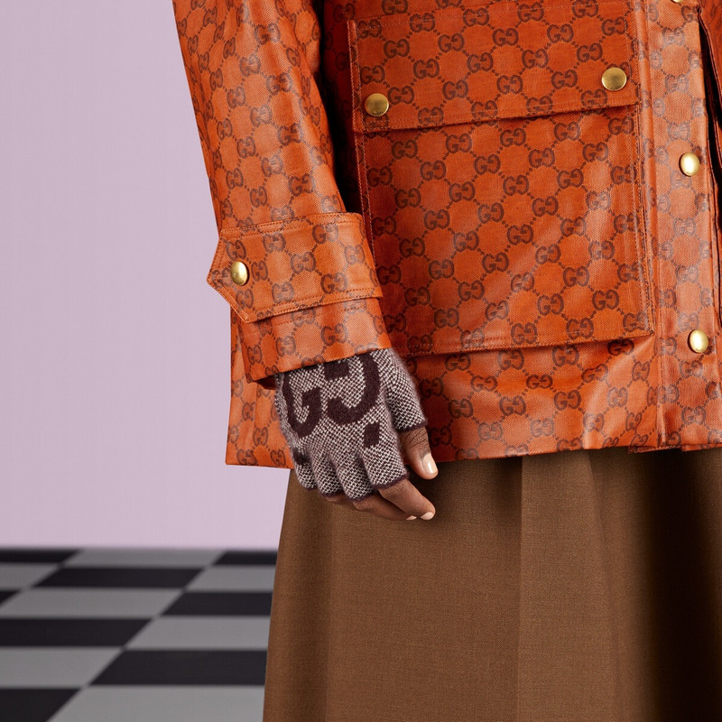 GG cashmere fingerless gloves 3