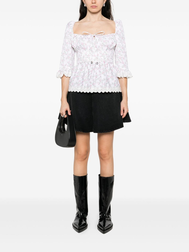 COPERNI floral-print ruffled top outlook