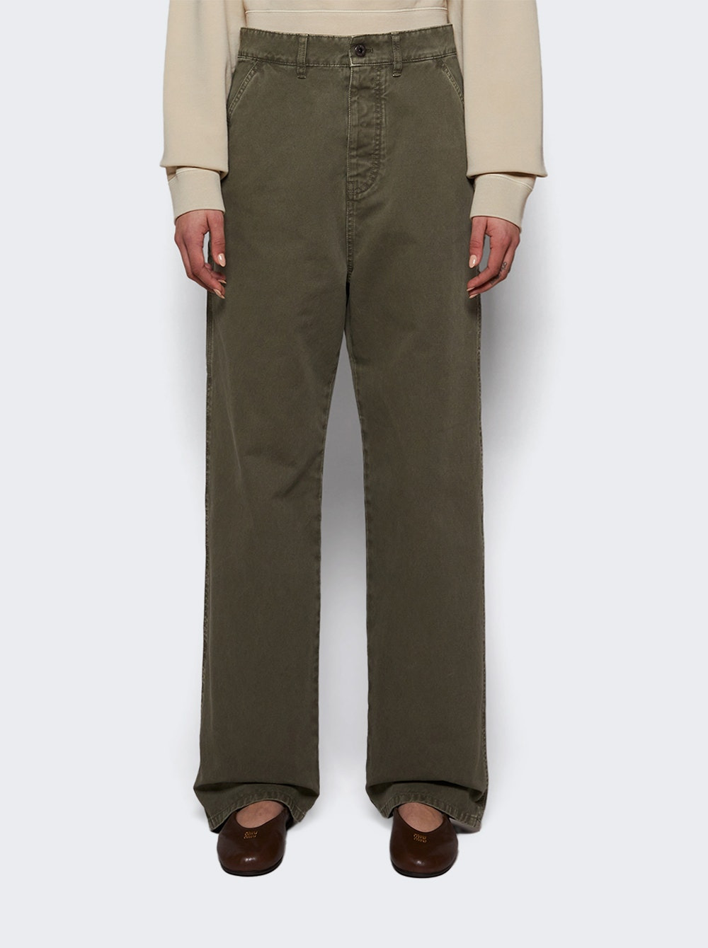 Gabardine Old Pants Oliva - 2