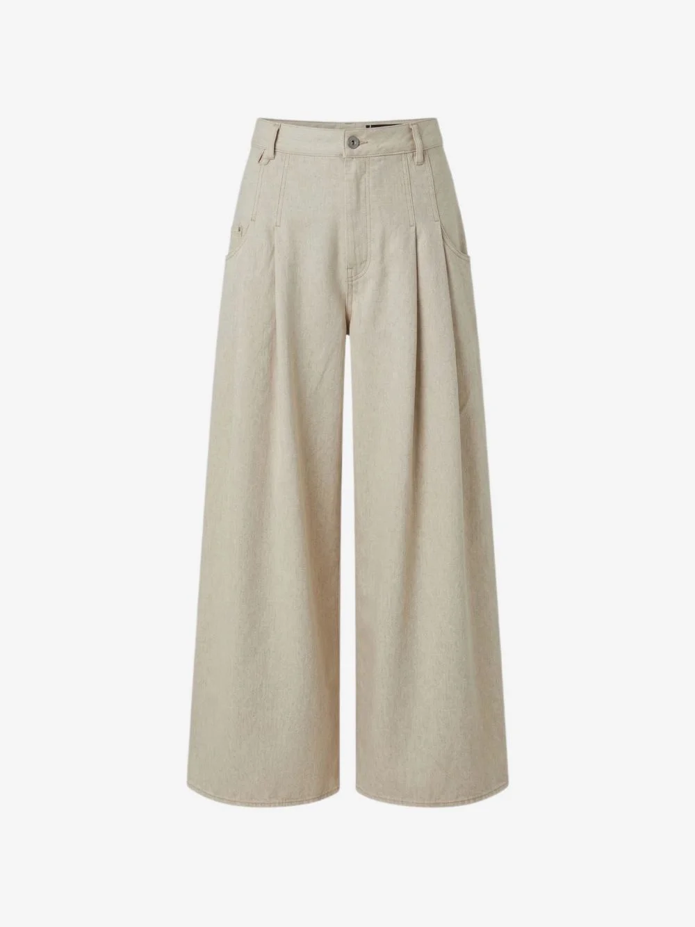 pleated-detail jeans - 1