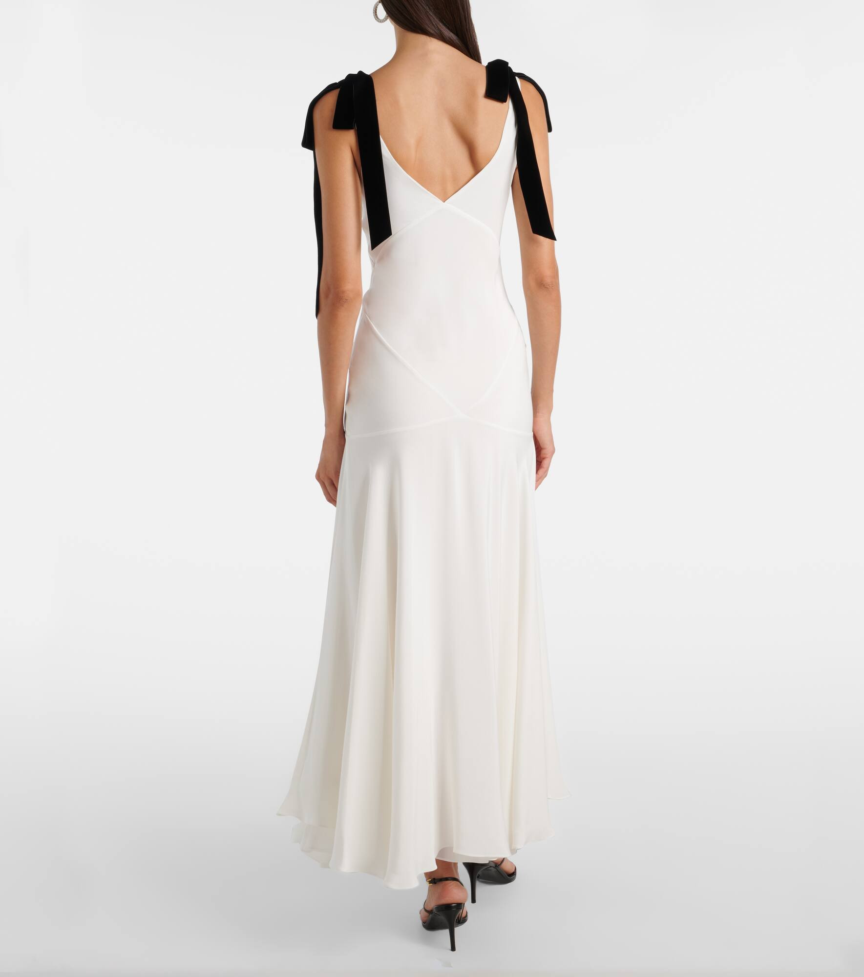 Silk crêpe maxi dress - 3