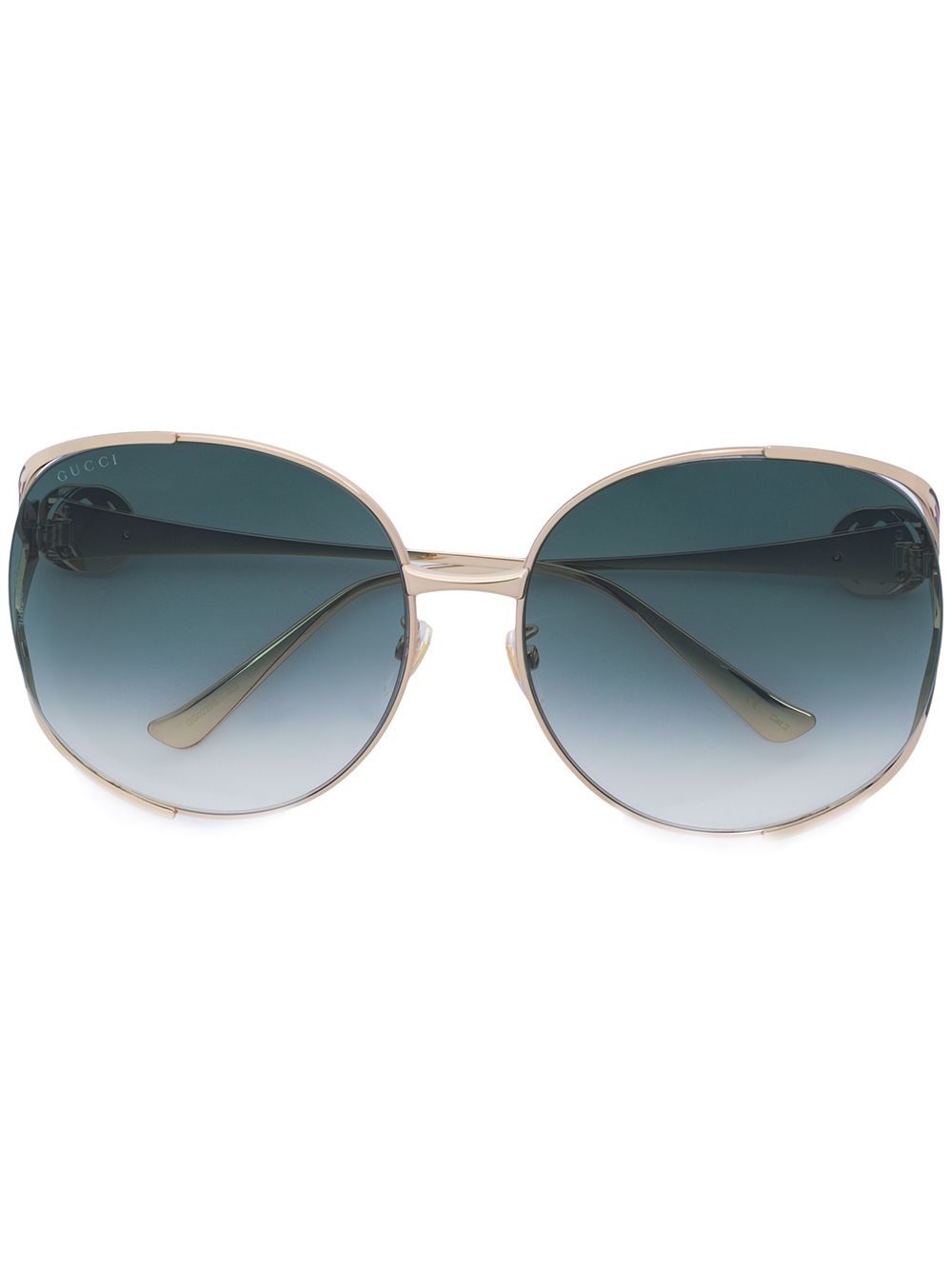 oversized round frame sunglasses - 1