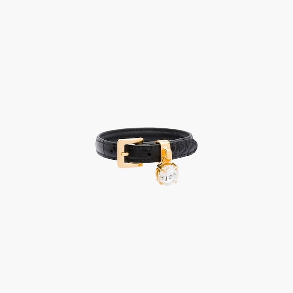Croco-print leather bracelet - 3