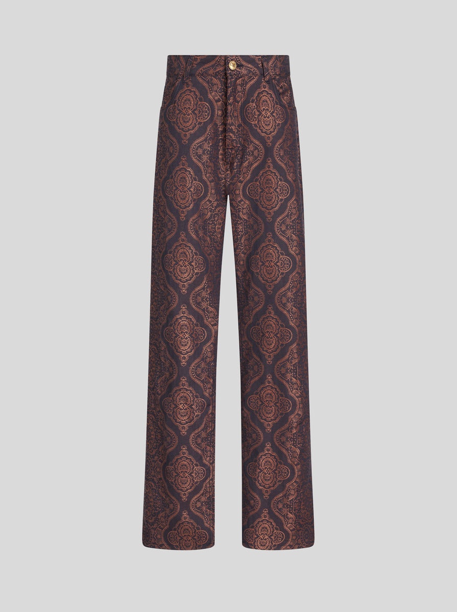 BAGGY JACQUARD JEANS - 1