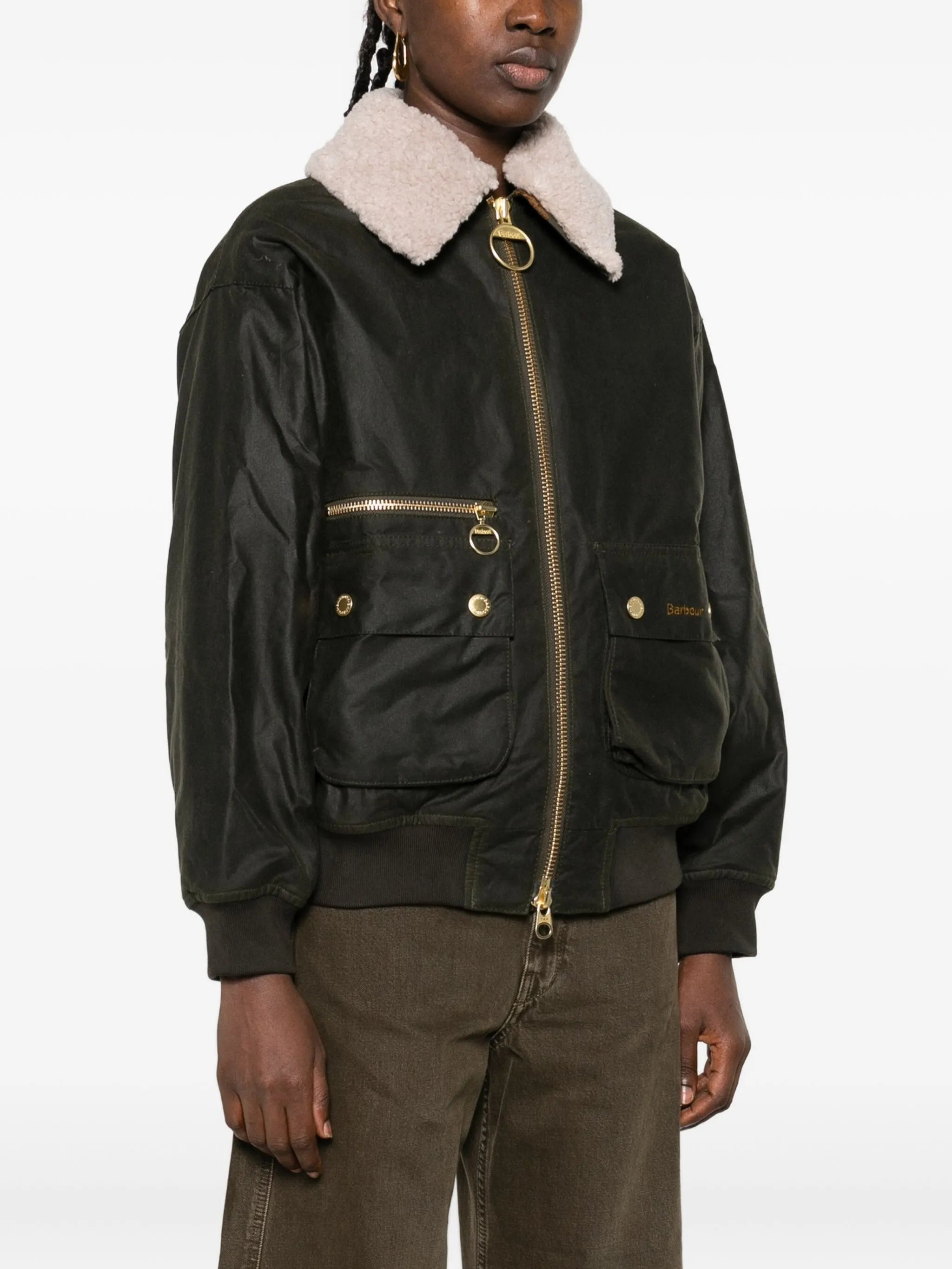 Barbour Shearling-collar Zip-front Jacket - 2