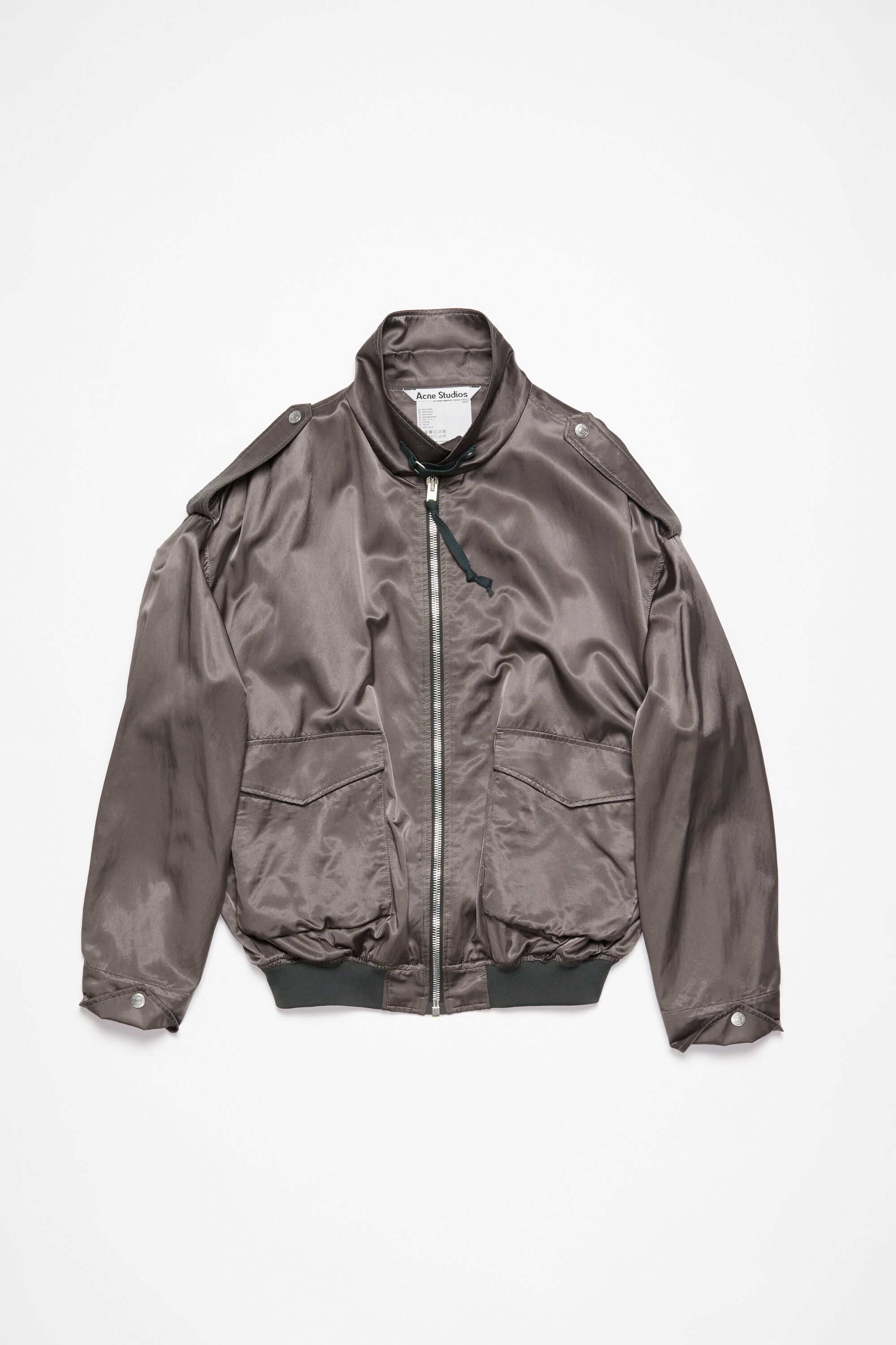 Satin jacket - Mid Grey - 1