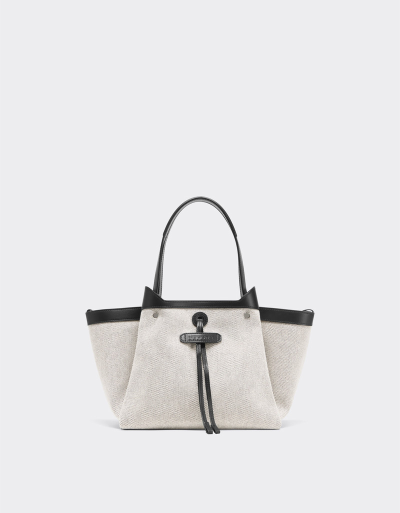 Ferrari mini tote bag in canvas and leather 1