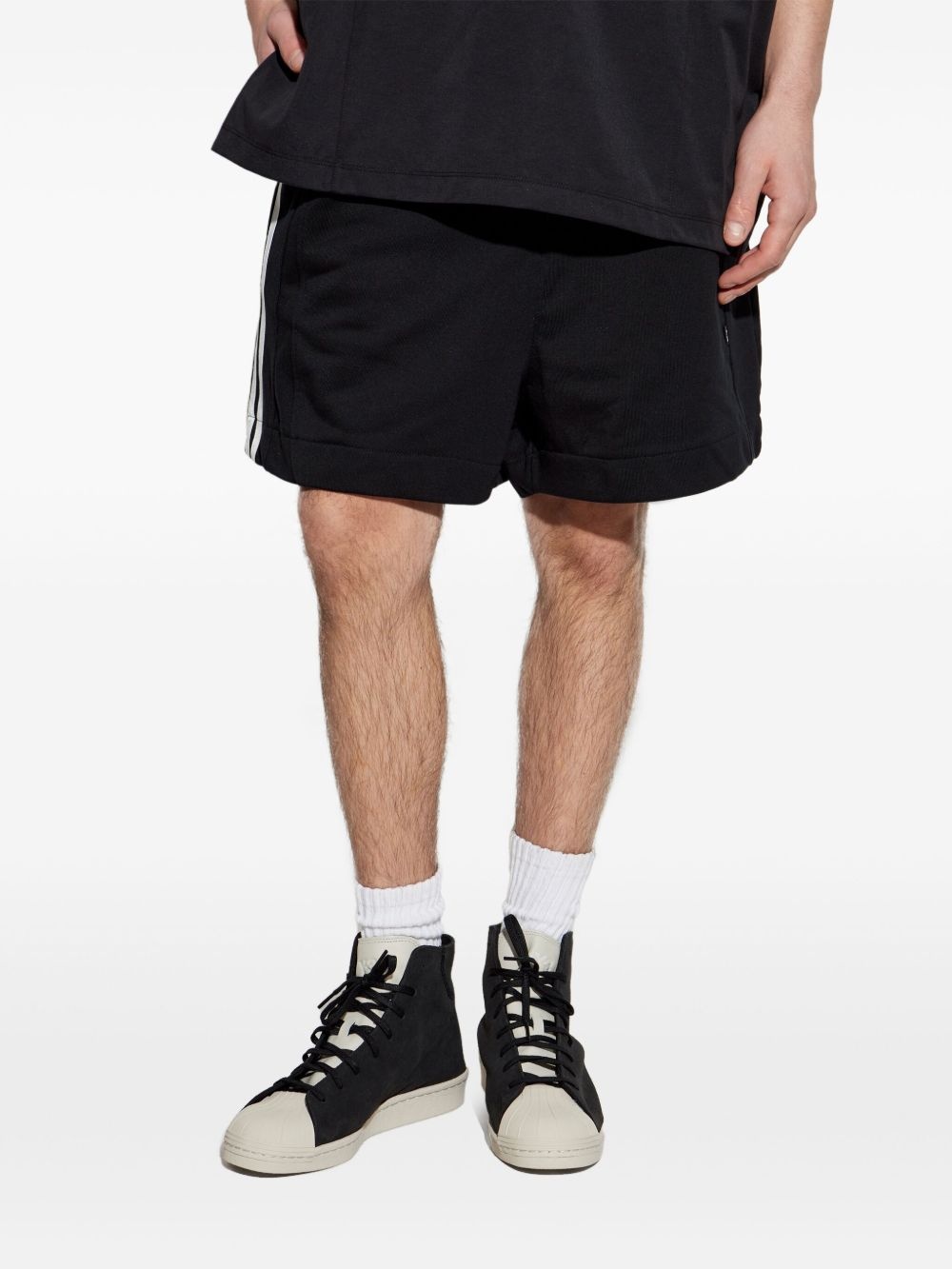 french-terry cutline shorts - 3