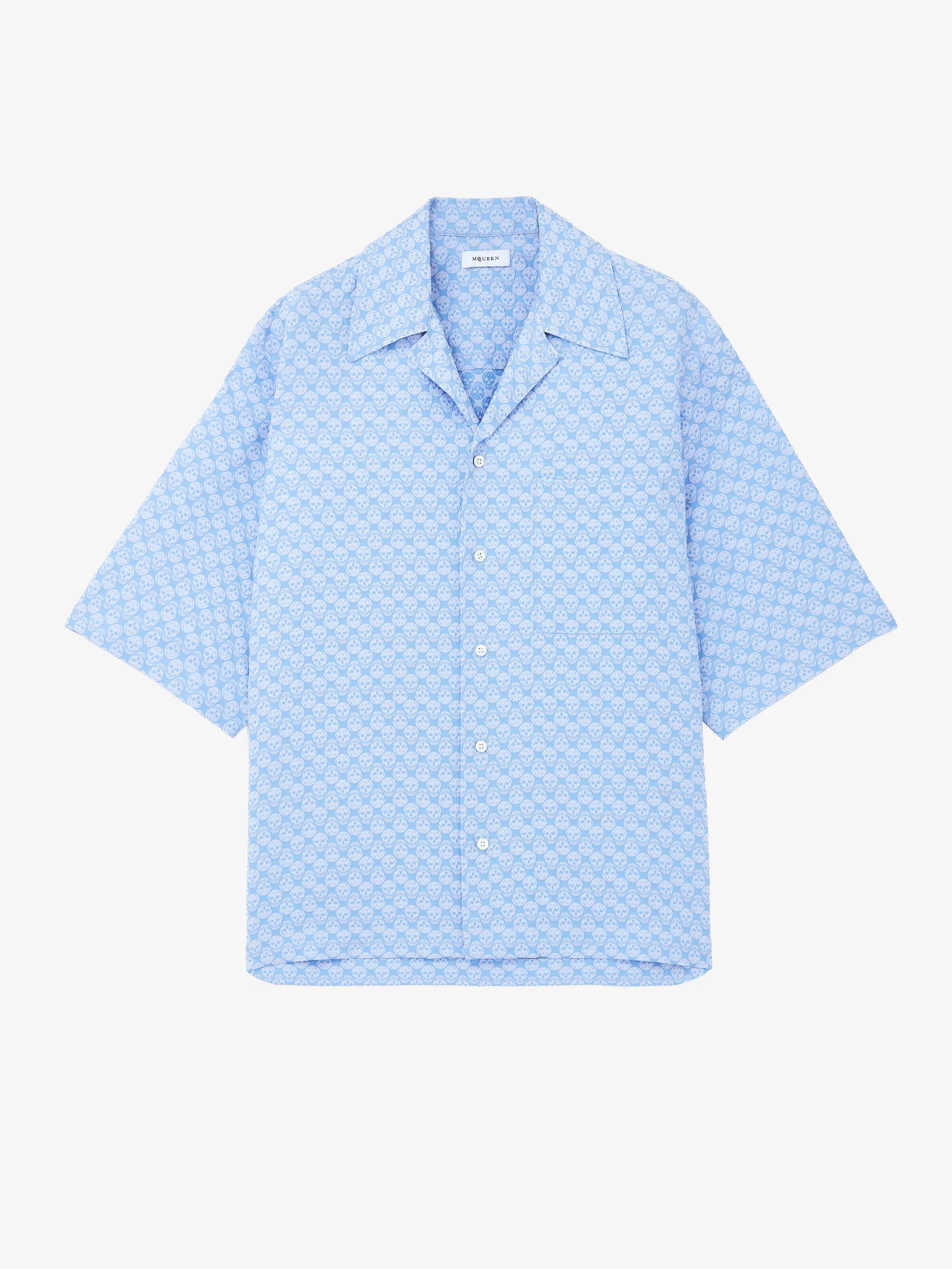 Skull Jacquard Hawaiian Shirt - 1