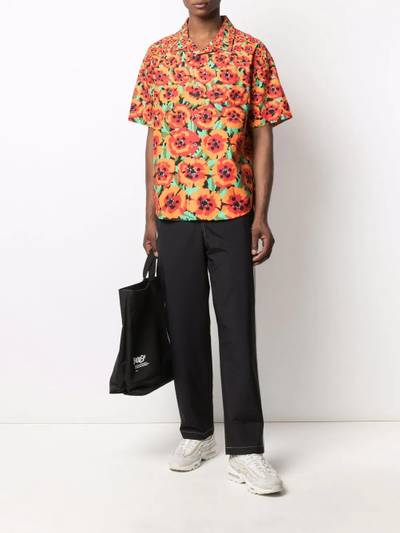 Stüssy poppy-print short-sleeved shirt outlook