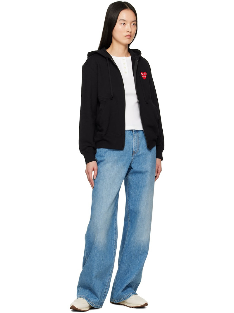 Comme des Garçons PLAY Black Layered Heart Hoodie outlook