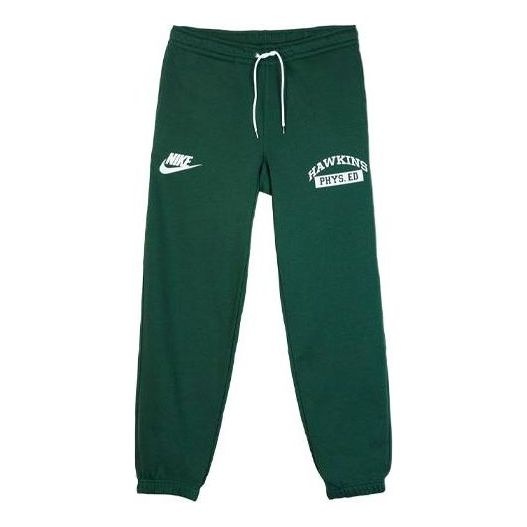 Nike X Stranger Things Sweat Pant Crossover Casual Sports Pants US Edition Green CQ3656-323 - 1