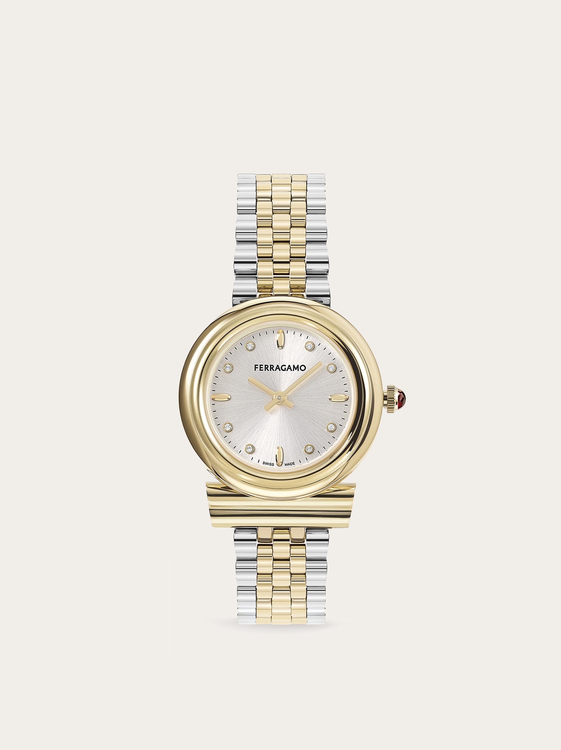 腕時計その他 Ferragamo Gancini Leather Watch With Silver Sunray Dial Salvatore Ferragamo Double Gancini Bracelet Watch – SOULER