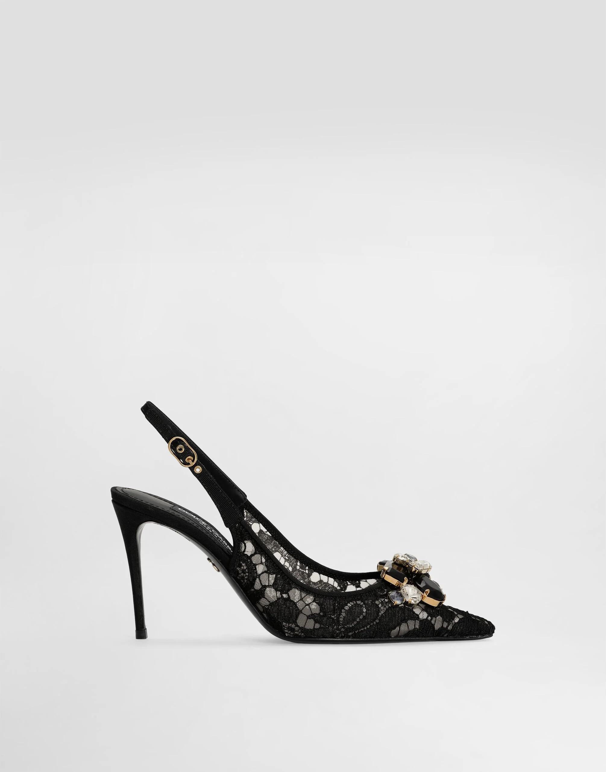 Rainbow lace slingbacks in lurex lace - 1