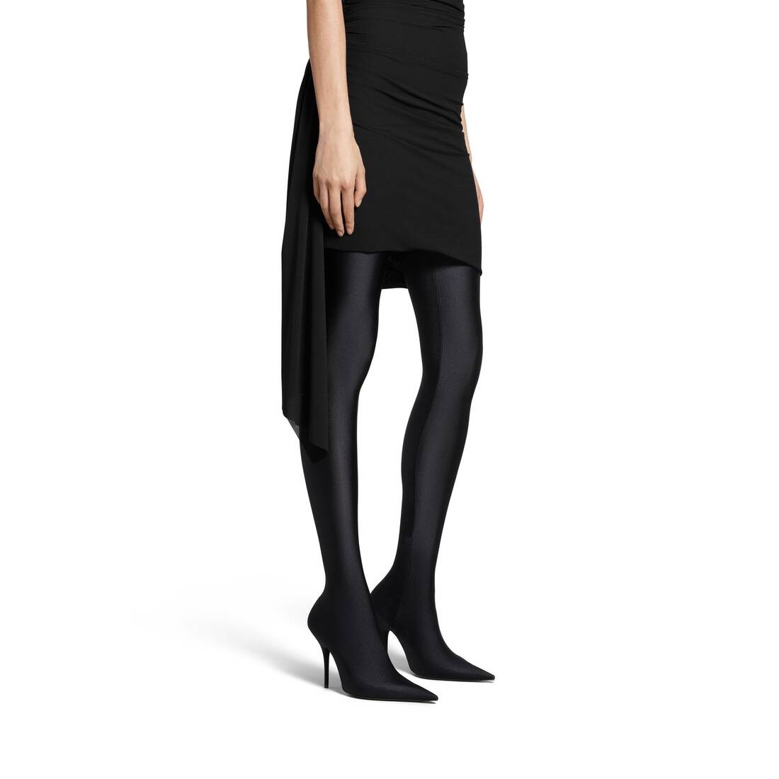 Women's Twisted Mini Dress in Black - 6