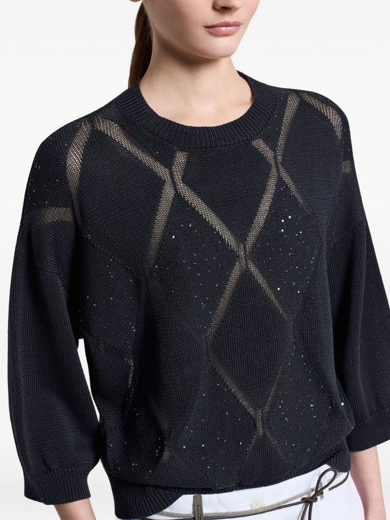diamond knit jumper 4
