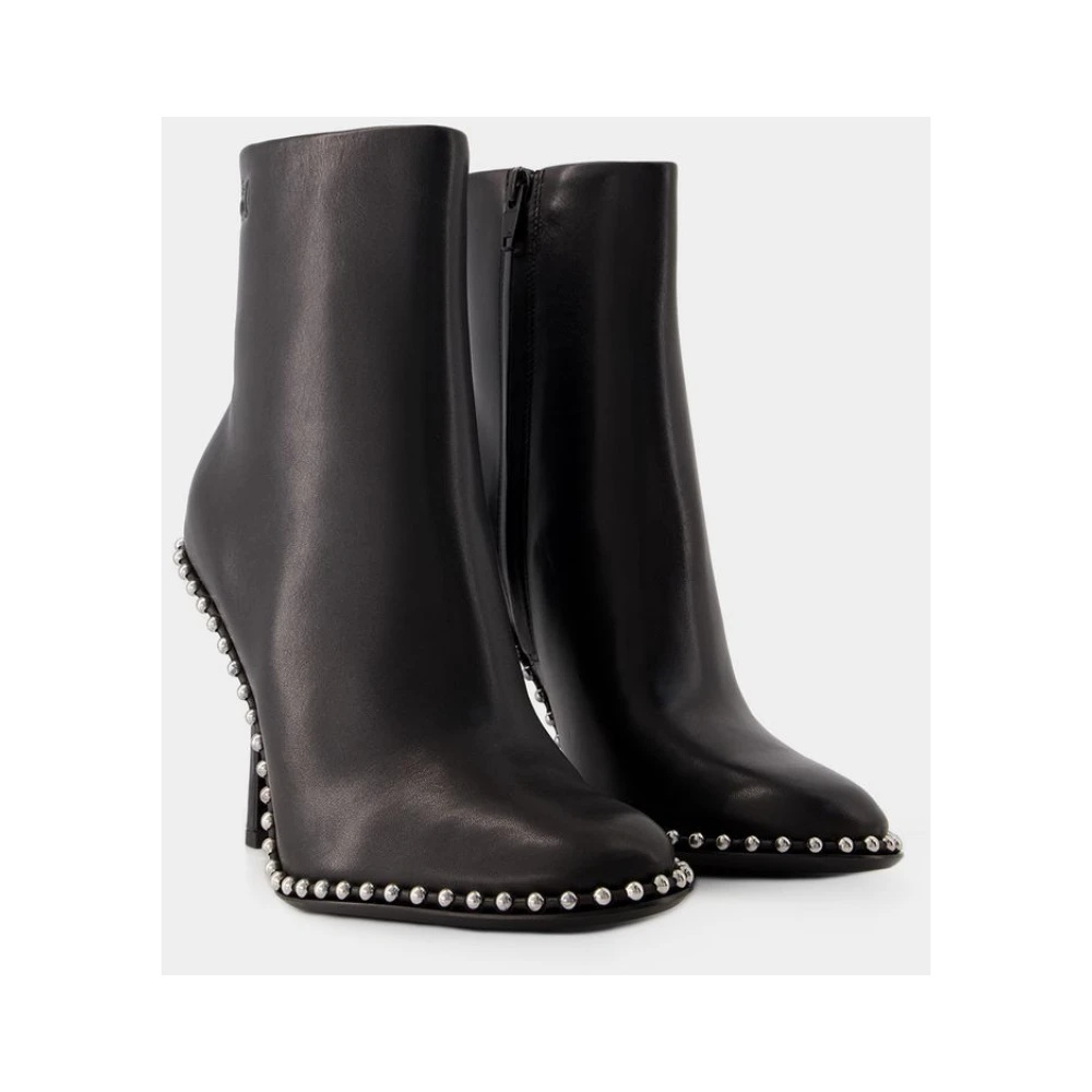 ショートブーツ・ブーティ Nova 105 Ankle Boots - Alexander Wang - Leather - Black T By Alexander Wang Ladies Black Nova 105 Studded Ankle