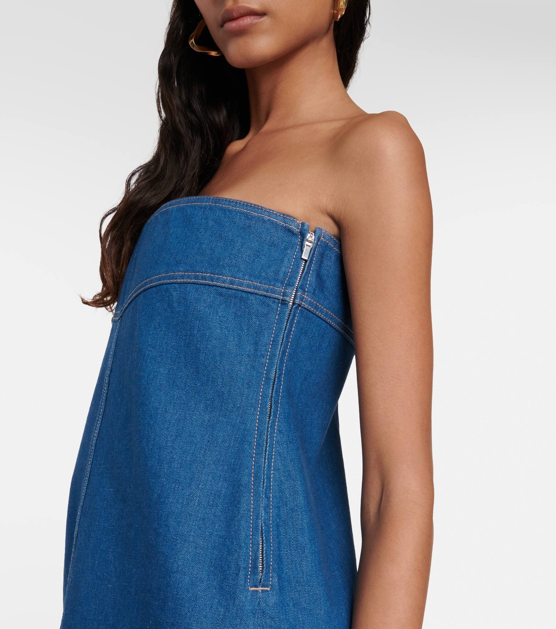 Strapless denim midi dress - 6