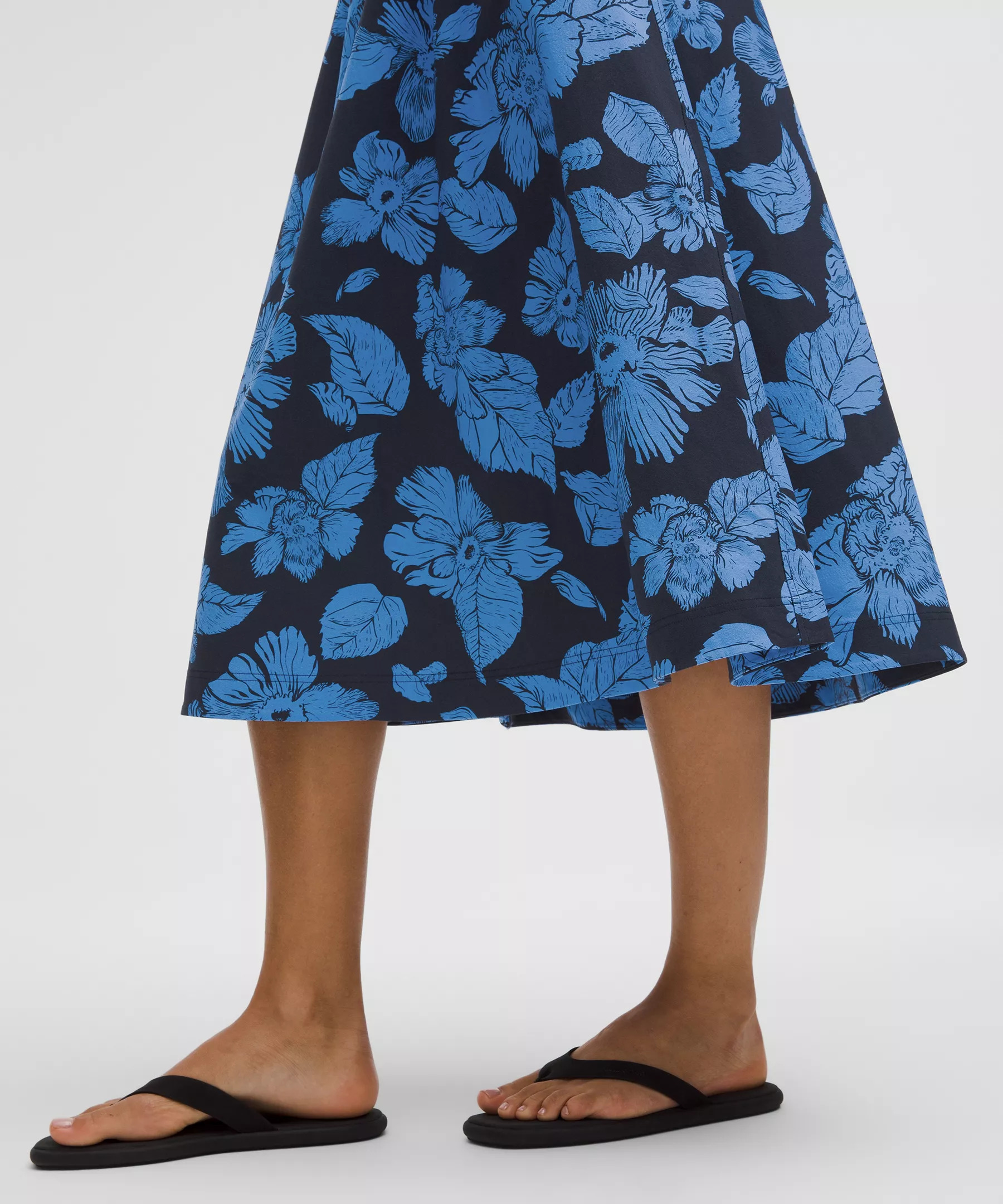 Stretch Woven Ruffle-Waist Midi Skirt - 6