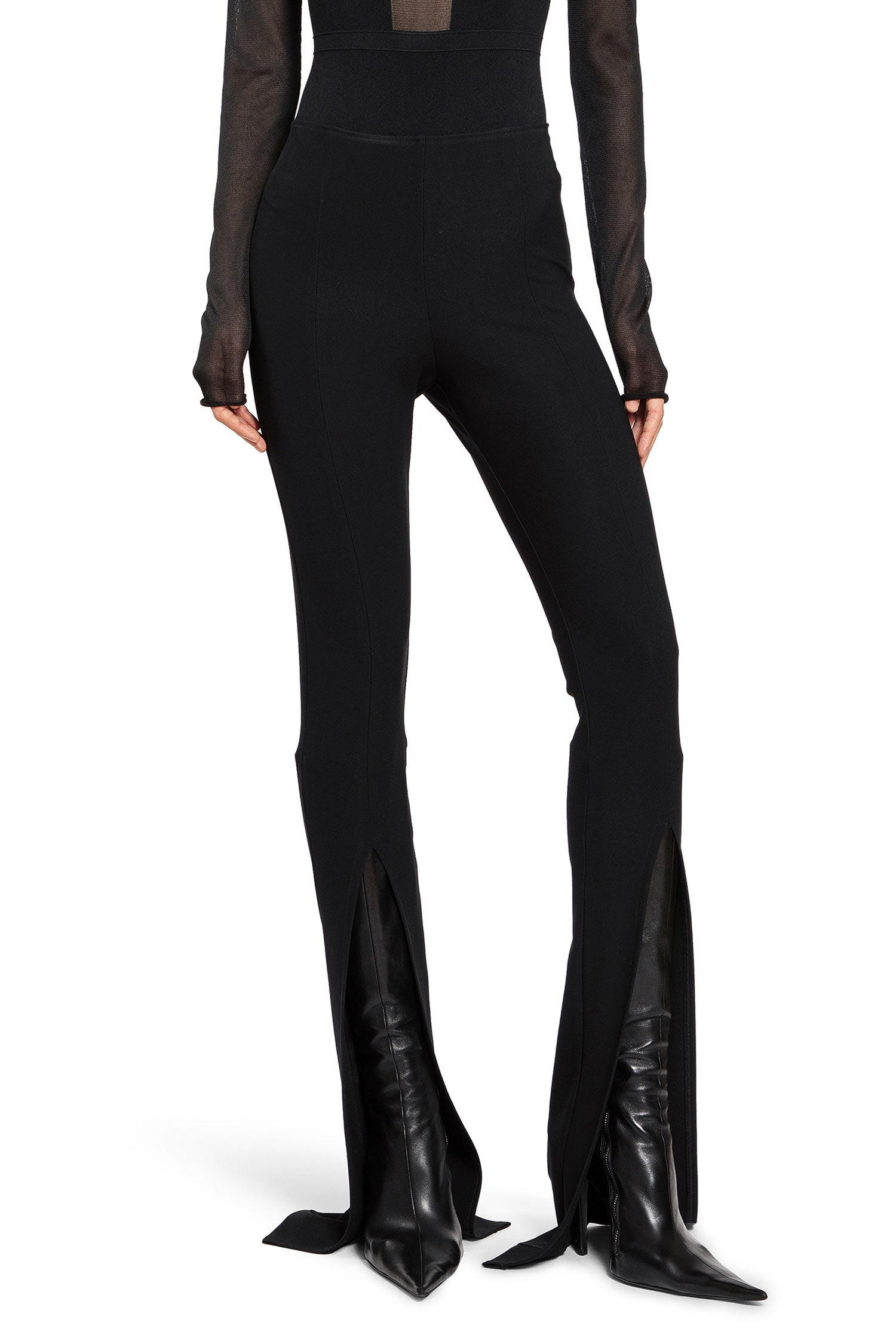 Fitted Trousers With Front Split - 5