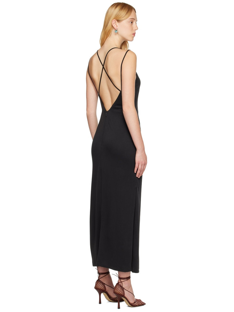 Black Form Cross Back Midi Dress 3