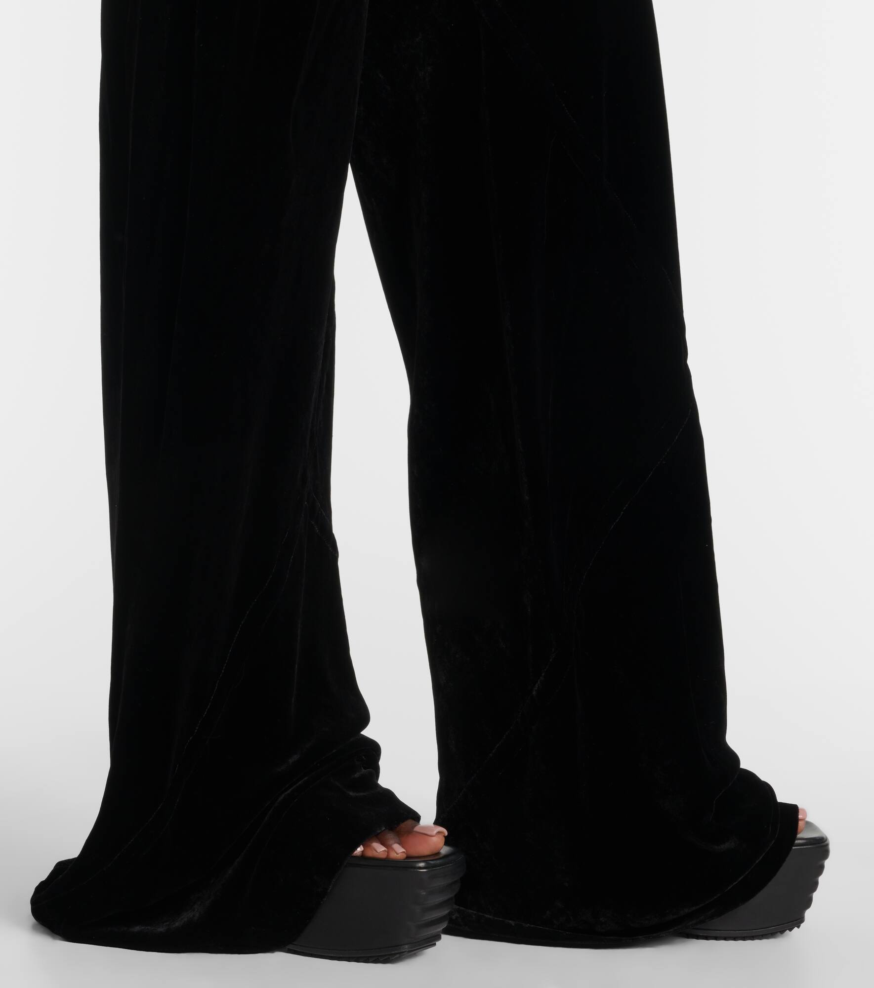 Bias cady crêpe wide-leg pants - 5
